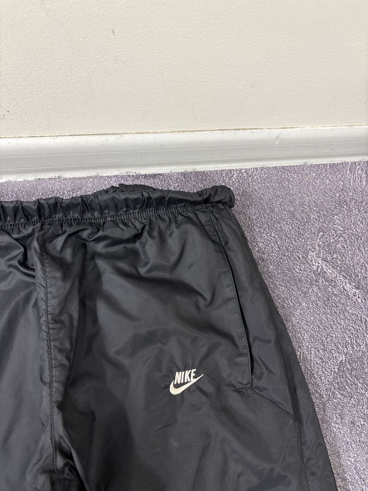 Nike Vintage Nike Y2K Black Hype Baggy Nylon Track Pants Size US 32 / EU 48 - 10 Thumbnail