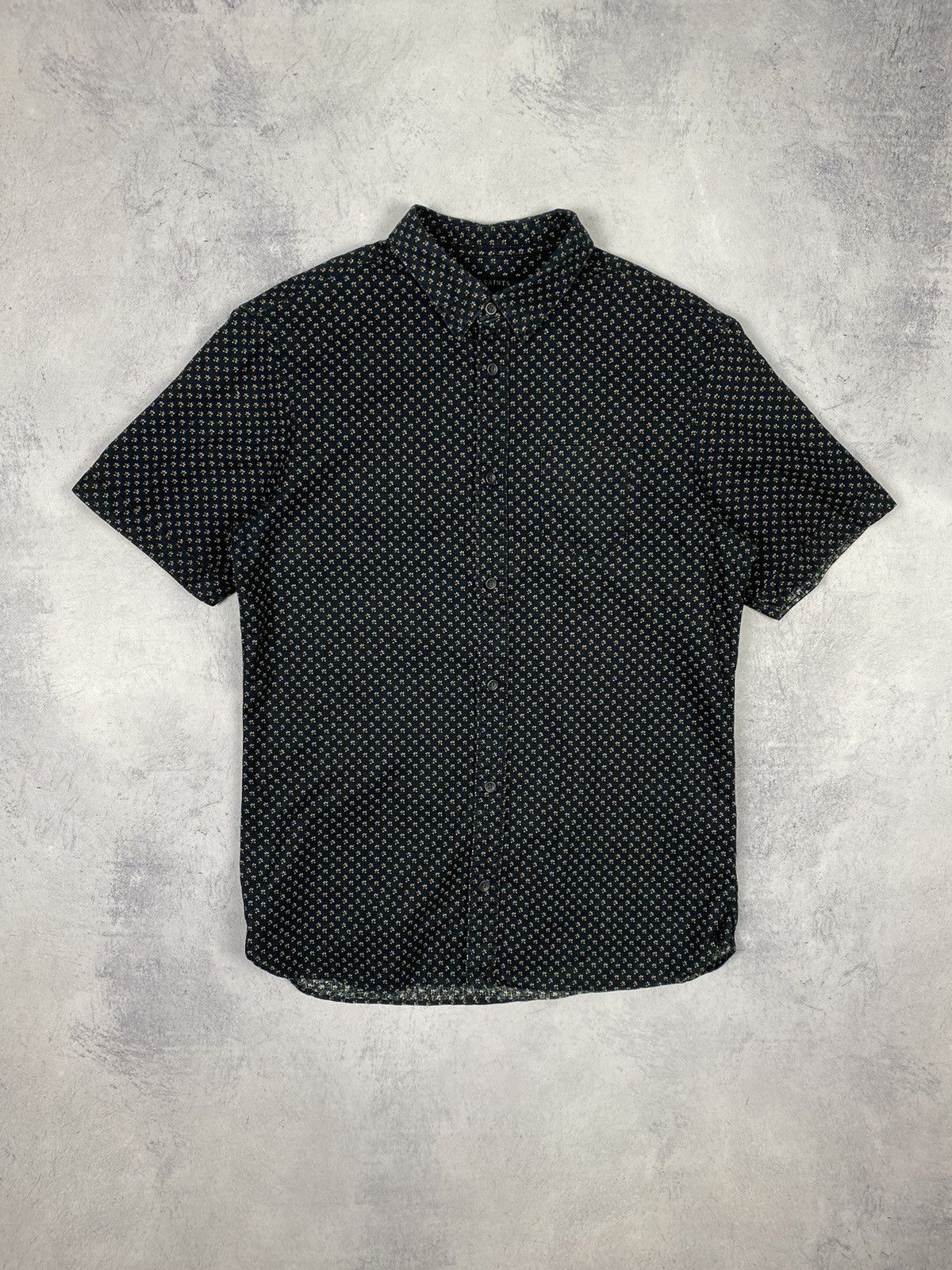 Allsaints Allsaints Flowers Print Designer Luxury Button Up Shirt Size US S / EU 44-46 / 1 - 1 Thumbnail