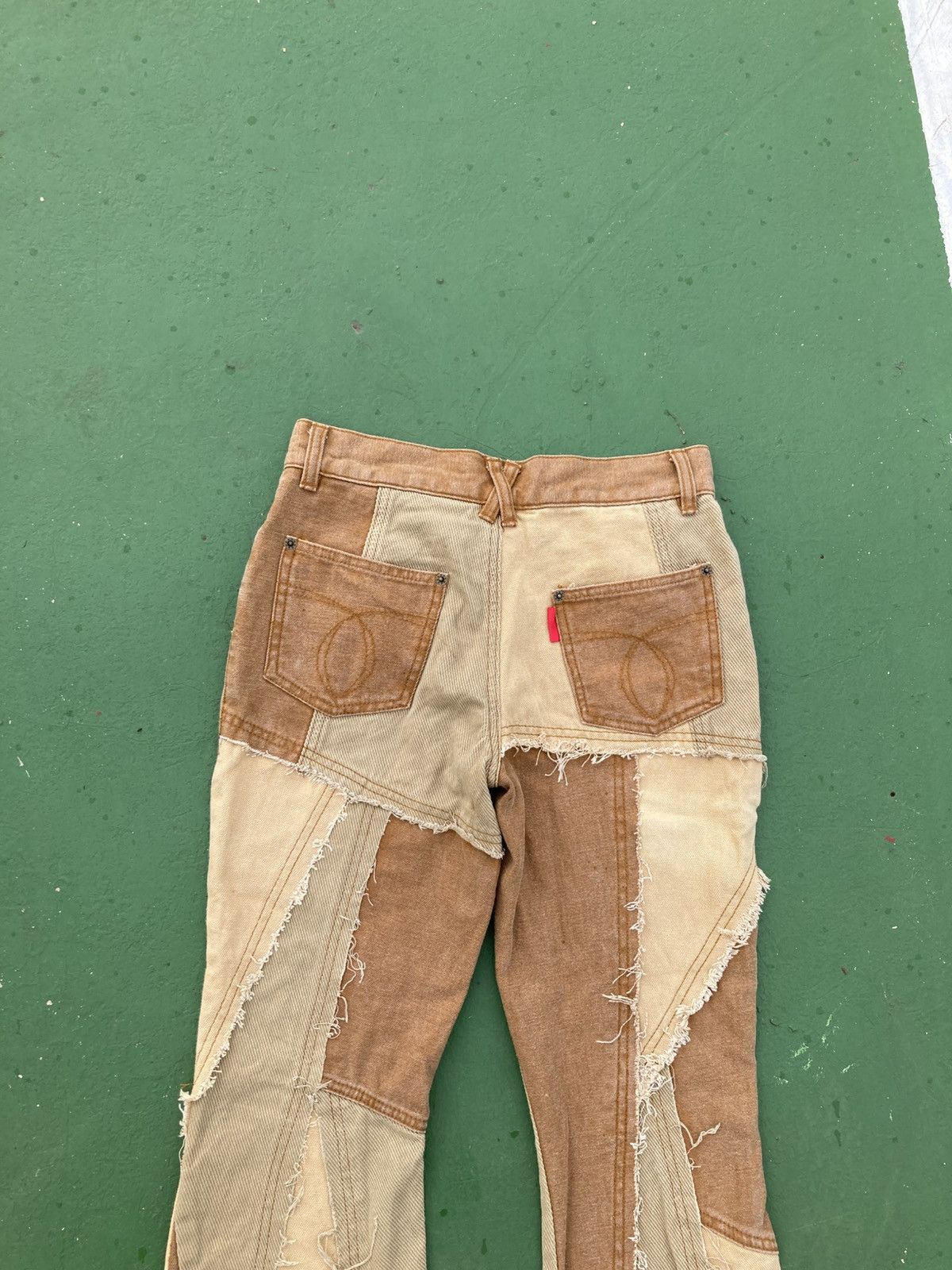 Japanese Brand Y2K Flower Cricle Japan Crazy Patchwork Flare western Size 30" / US 8 / IT 44 - 7 Thumbnail