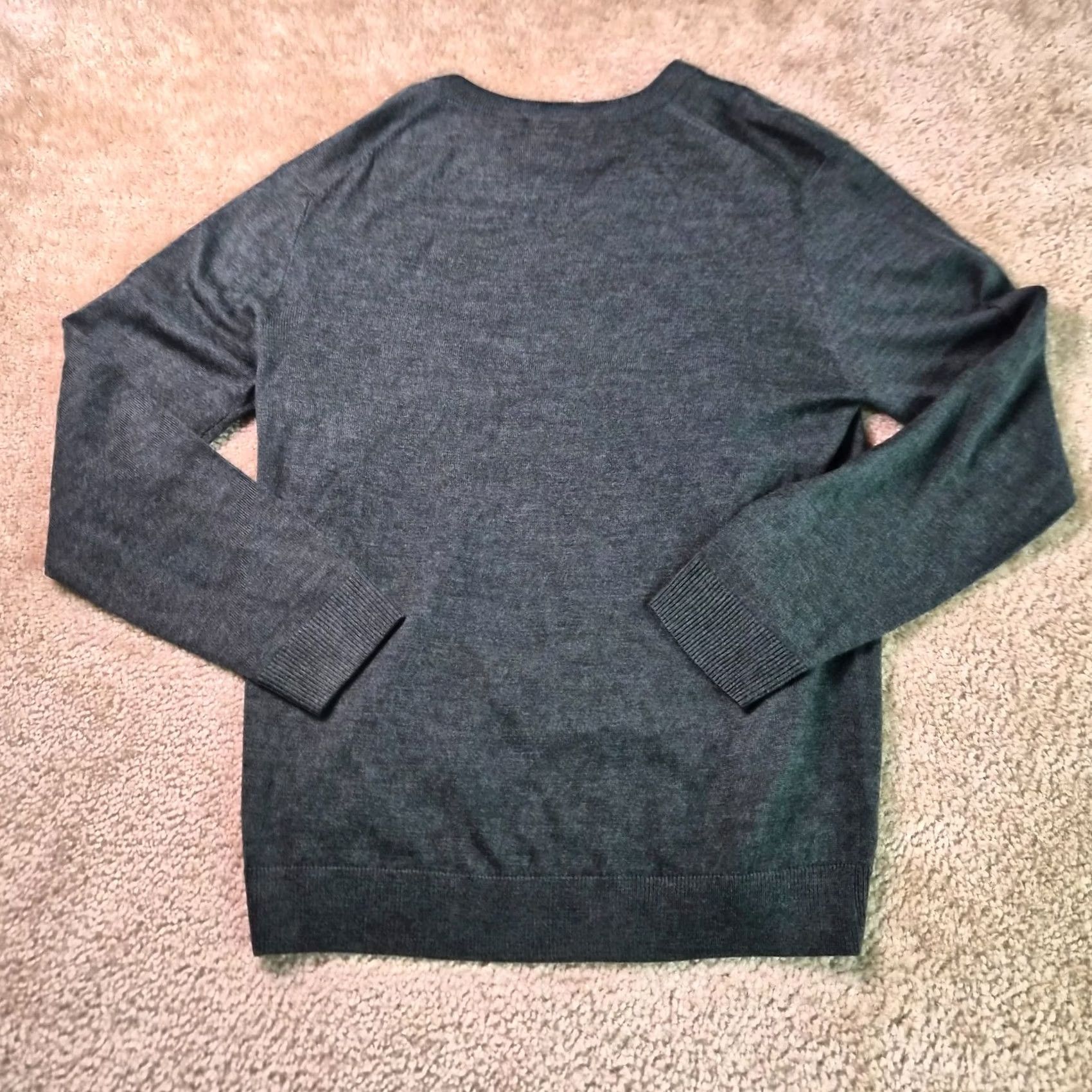 Hart Schaffner Marx Hart Schaffner Marx Mens V Neck Pullover Merino Wool Sweater Size XL Green Size US XL / EU 56 / 4 - 6 Thumbnail