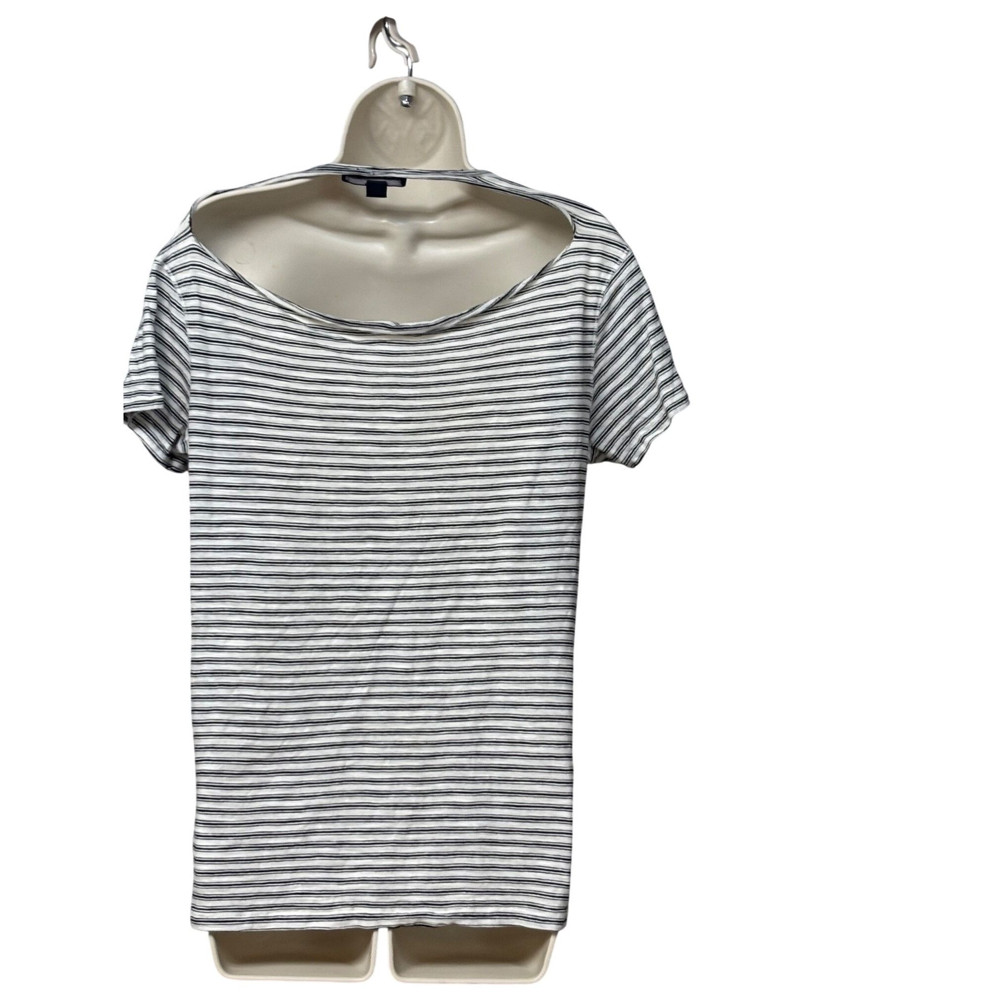 Other AllSaints Women's Striped Short Sleeve V-Neck T-Shirt, Blac Size S / US 4 / IT 40 - 4 Thumbnail