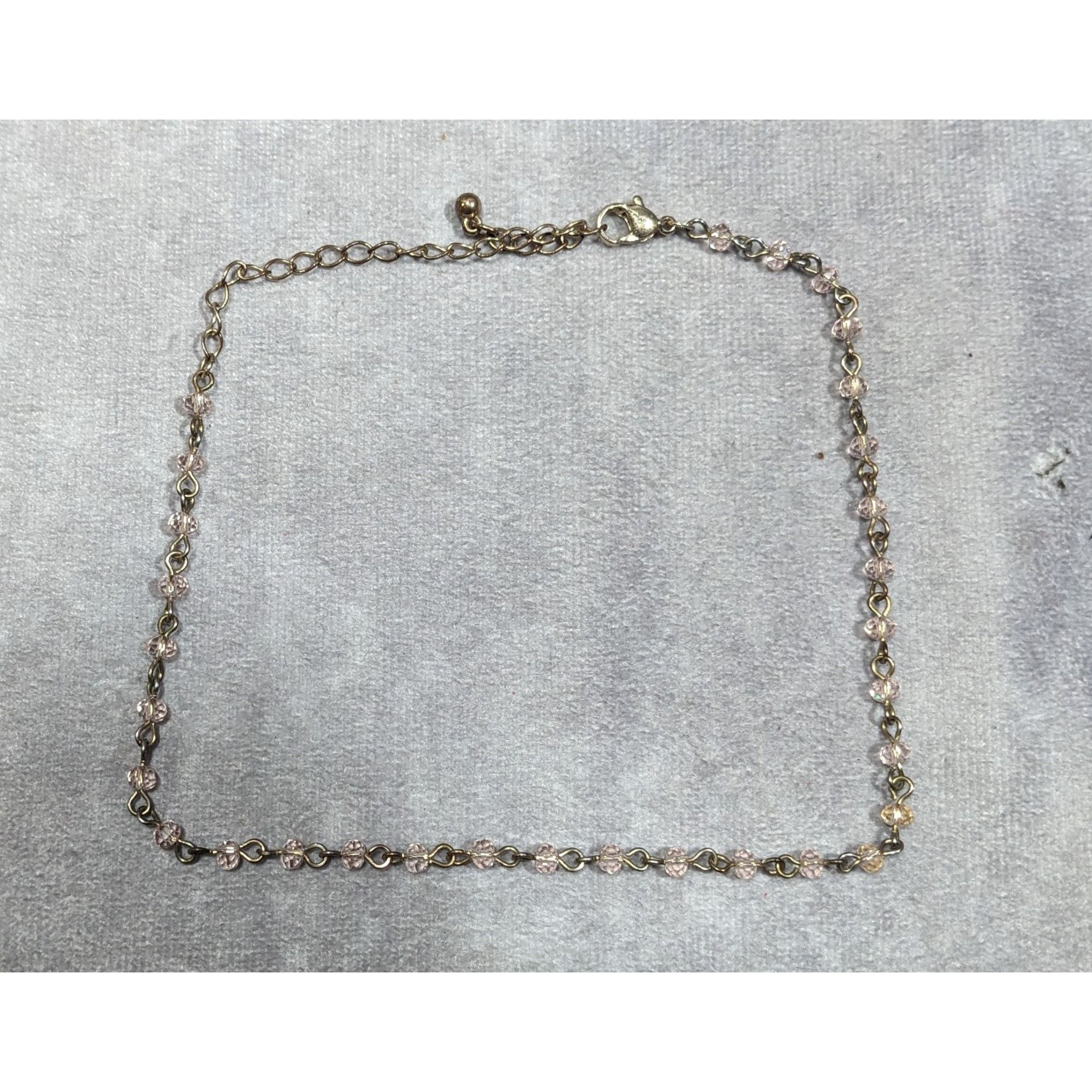 Other Minimalist Pink Glass Beaded Chain Necklace Size ONE SIZE - 8 Thumbnail