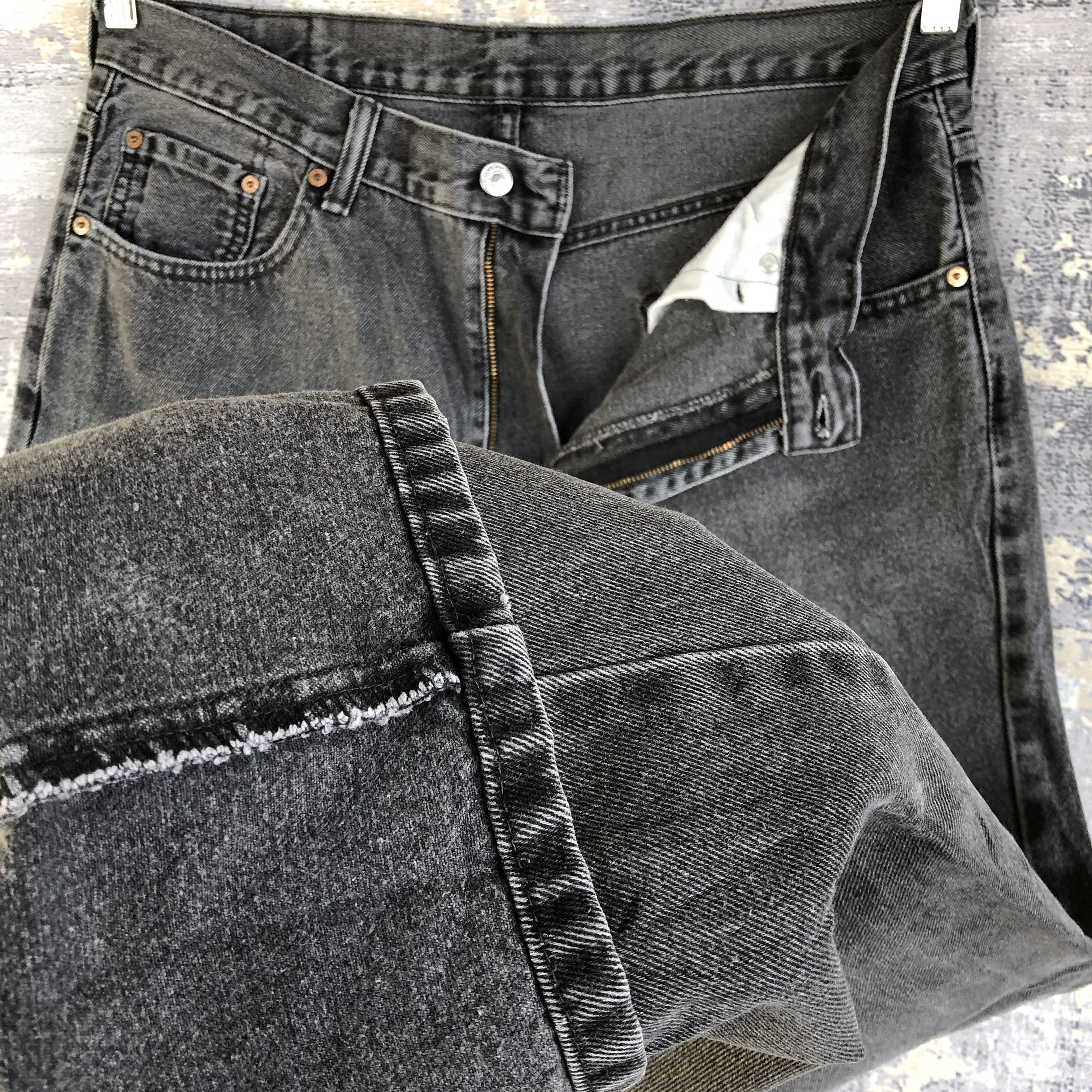 Levi's Vintage Levis Faded Black Jeans Levi's Stonewash Denim Size US 34 / EU 50 - 8 Thumbnail