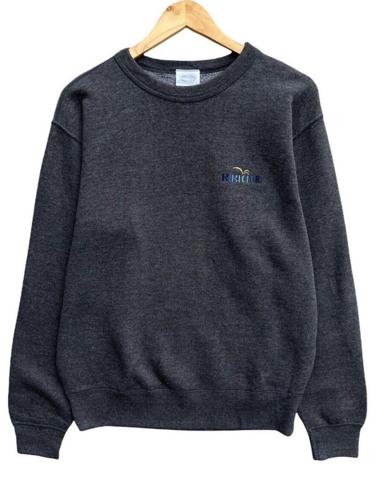 Vintage Vintage 90s Kiki Club Mini Embroidered Logo Grey Sweatshirt Size US M / EU 48-50 / 2 - 1 Thumbnail