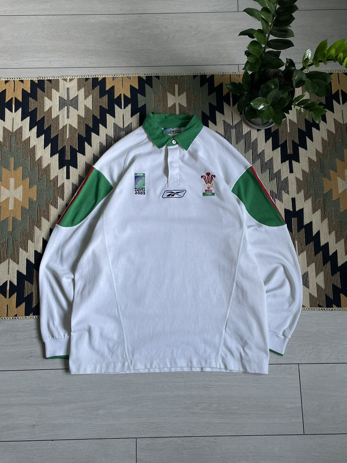 Reebok × Vintage Vintage Reebok WRU World Cup 2003 Rugby Longsleve Size US L / EU 52-54 / 3 - 1 Thumbnail