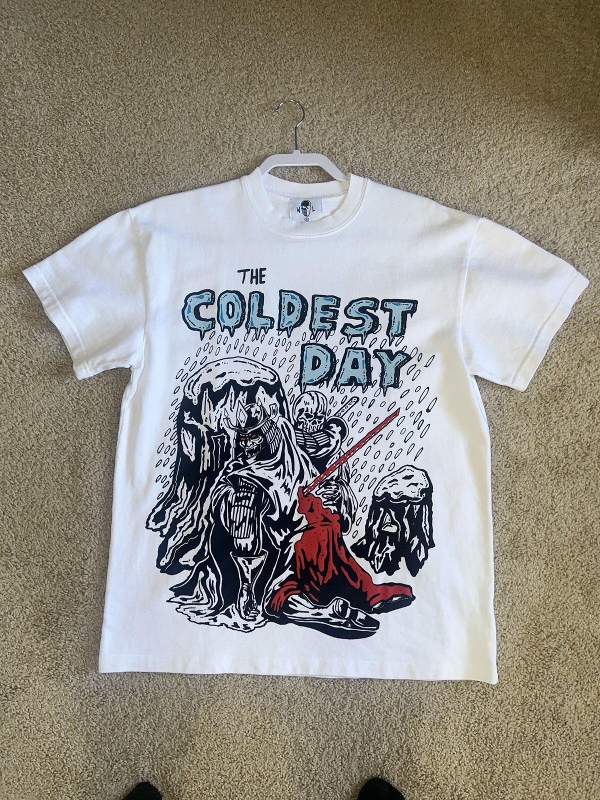 image of Warren Lotas The Coldest Day Tee in White, Men's (Size Small)