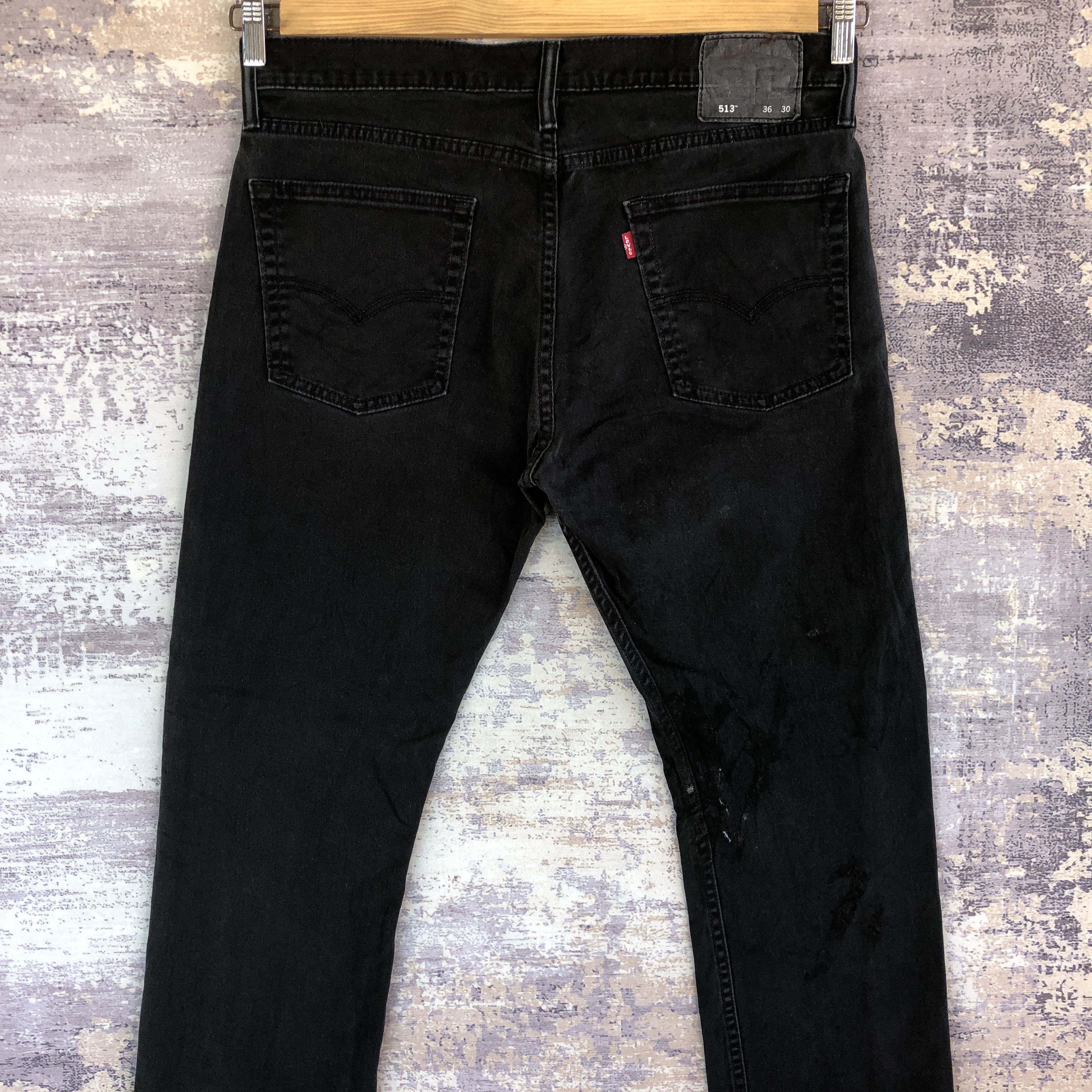 Levi's Vintage Levis 513 Faded Black Jeans Levis Slim Skinny Denim Size US 36 / EU 52 - 4 Thumbnail