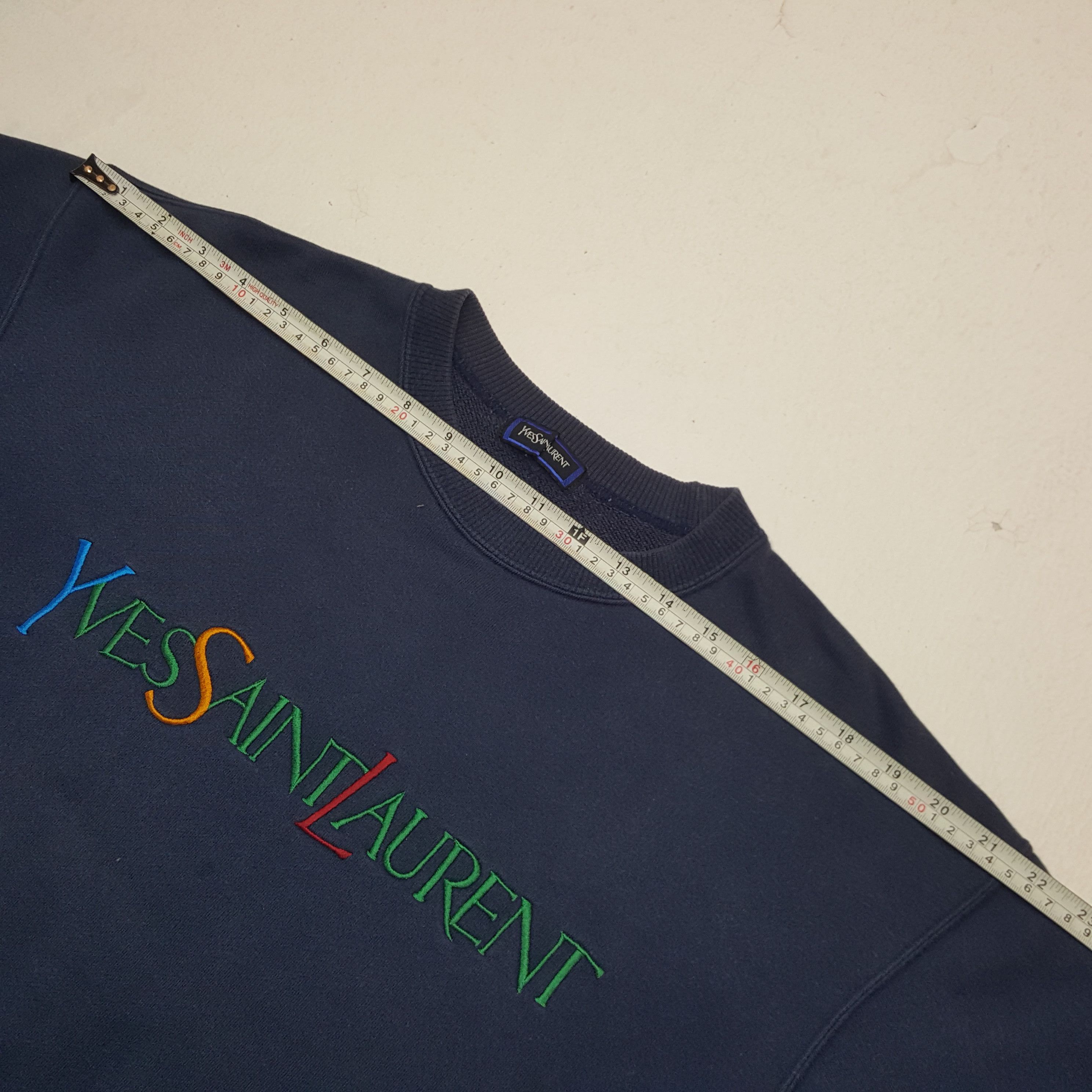 Yves Saint Laurent Vintage Yves Saint Laurent Designer Embroidery Sweatshirt Size US M / EU 48-50 / 2 - 5 Thumbnail