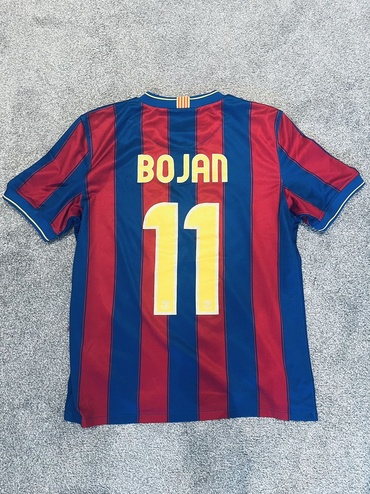 image of F C Barcelona Barcelona 09/10 Bojan Jersey in Blue Red, Men's (Size Medium)
