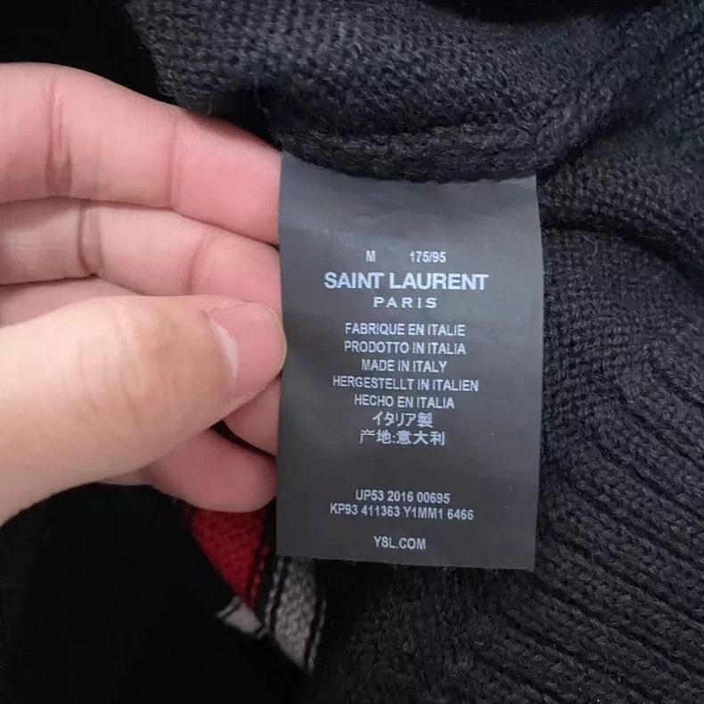 Saint Laurent Paris saint Laurent parisBlack and Red T-Rex Sweater 2503-Nextar Size US M / EU 48-50 / 2 - 3 Thumbnail