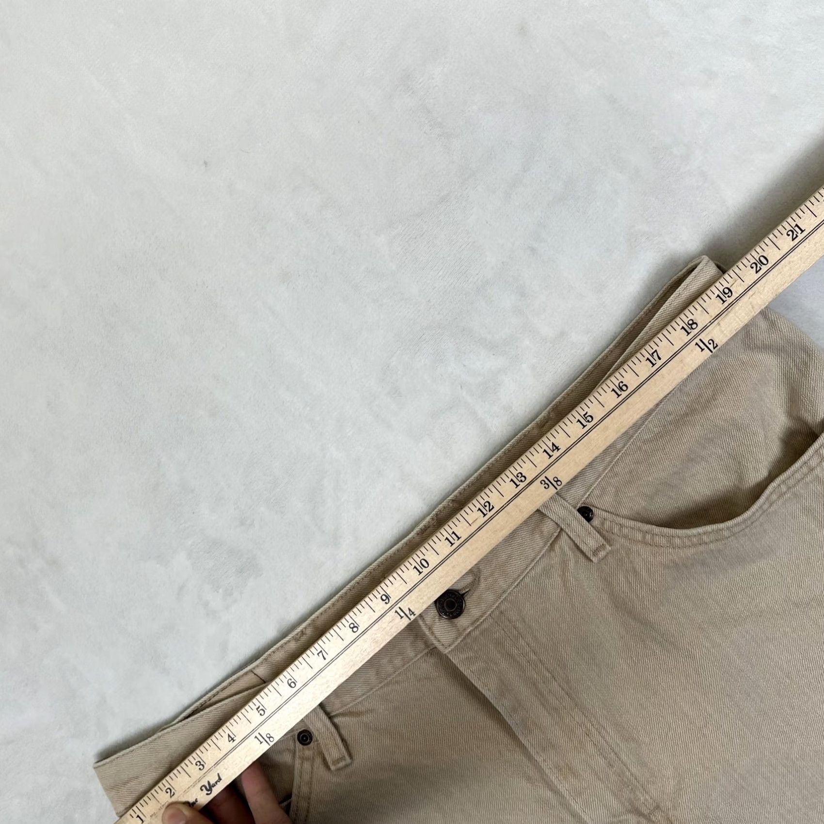 Lee VINTAGE Lee Jeans Mens 38 Beige 38x30 Regular Fit Straight Denim 90s READ Size US 38 / EU 54 - 5 Thumbnail