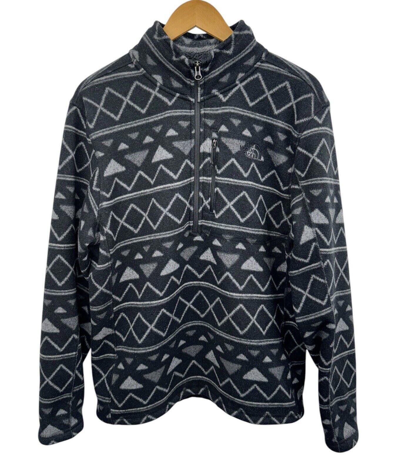 The North Face The North Face Black Aztec Fleece 1/2 Zip Sweater 