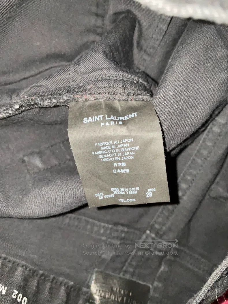 Saint Laurent Paris Saint Laurent Paris Washed Cut-Out Hole Denim Jeans Size 2 Size US 28 / EU 44 - 5 Thumbnail