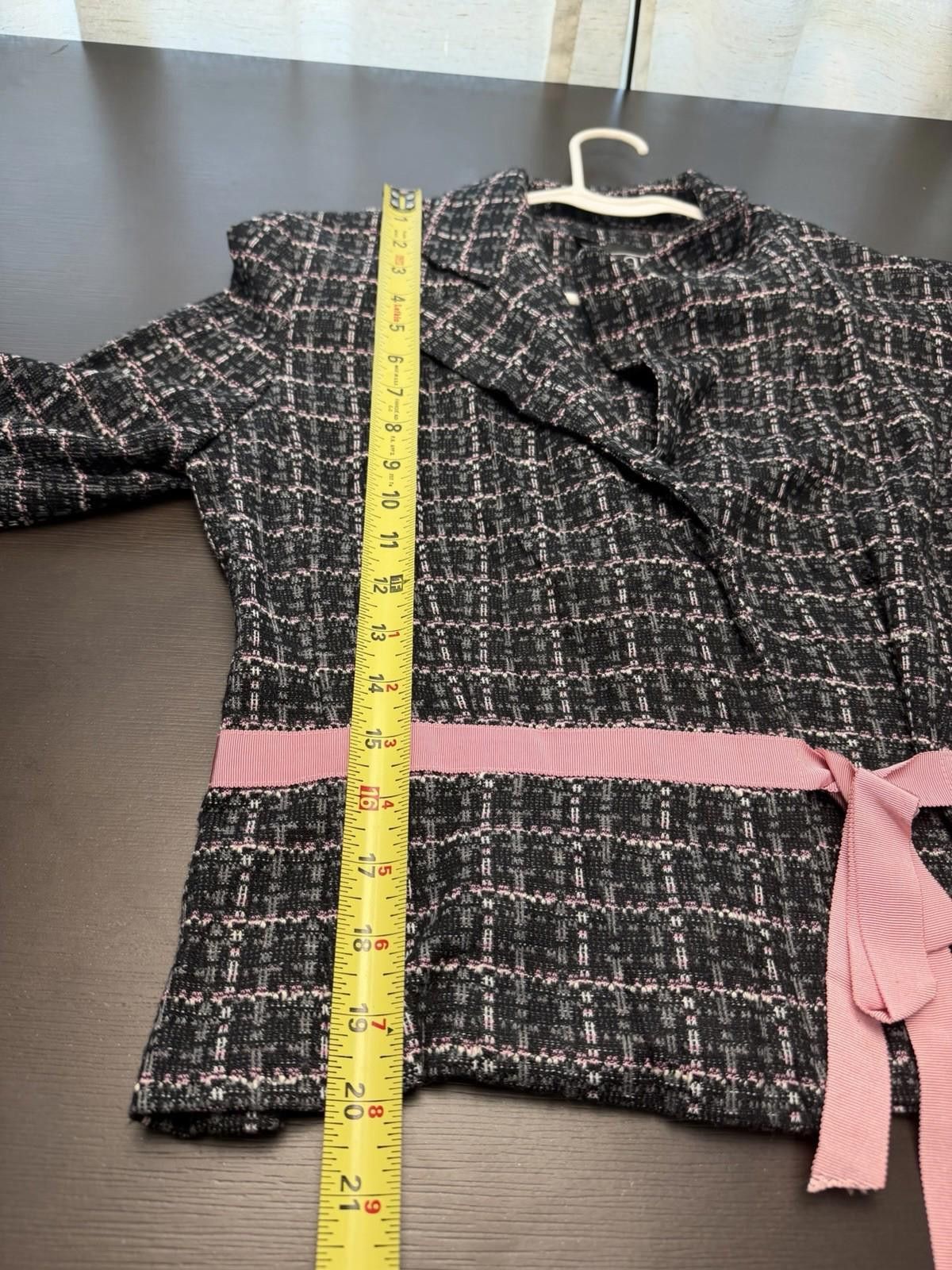 Other Y2K Suits Us Pink Black Textured Jacket 9/10 Size S / US 4 / IT 40 - 7 Thumbnail