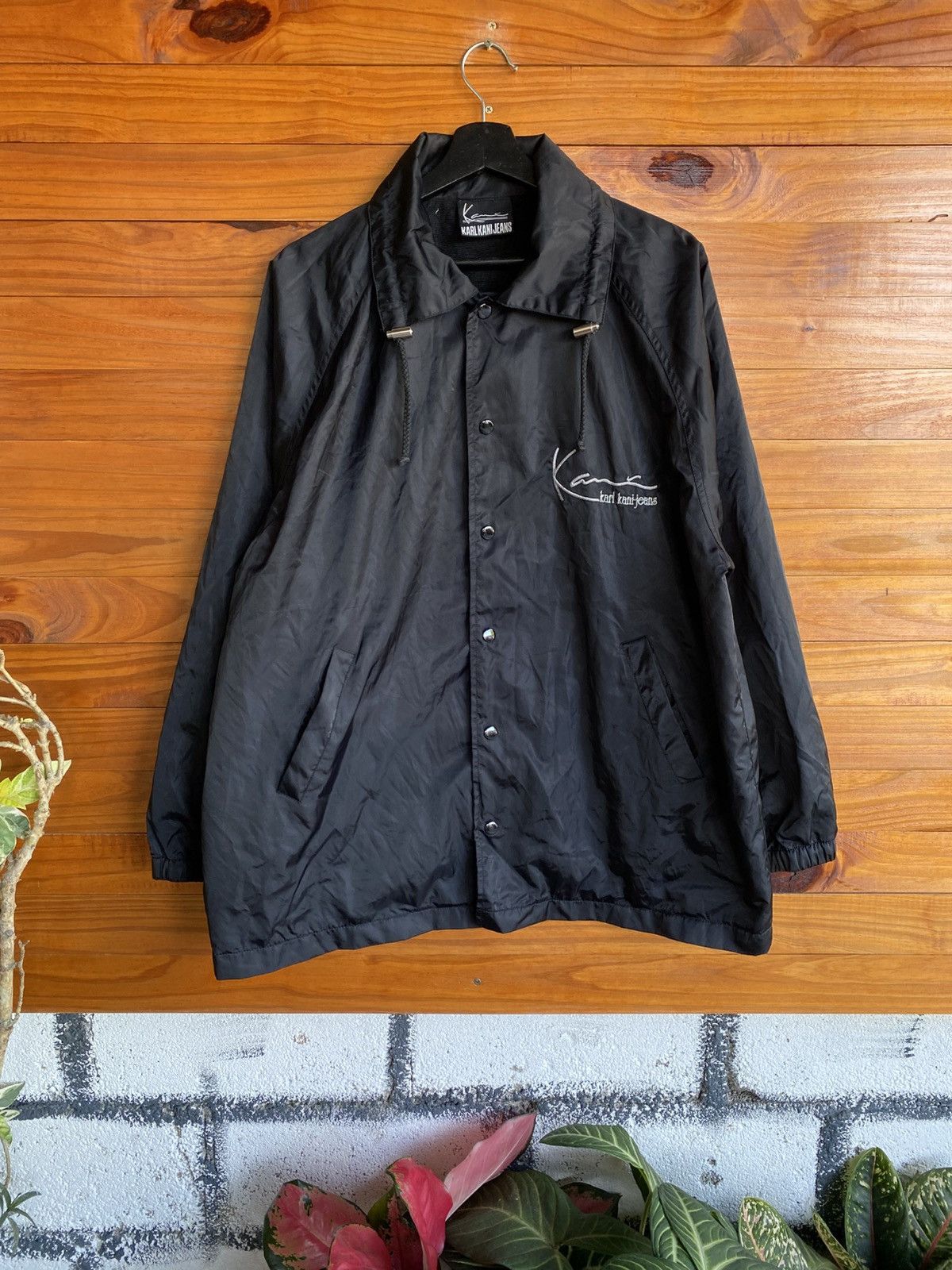 Karl Kani Karl Kani Jeans Black Coach Jacket Hip Hop Streetwear Size US L / EU 52-54 / 3 - 3 Thumbnail