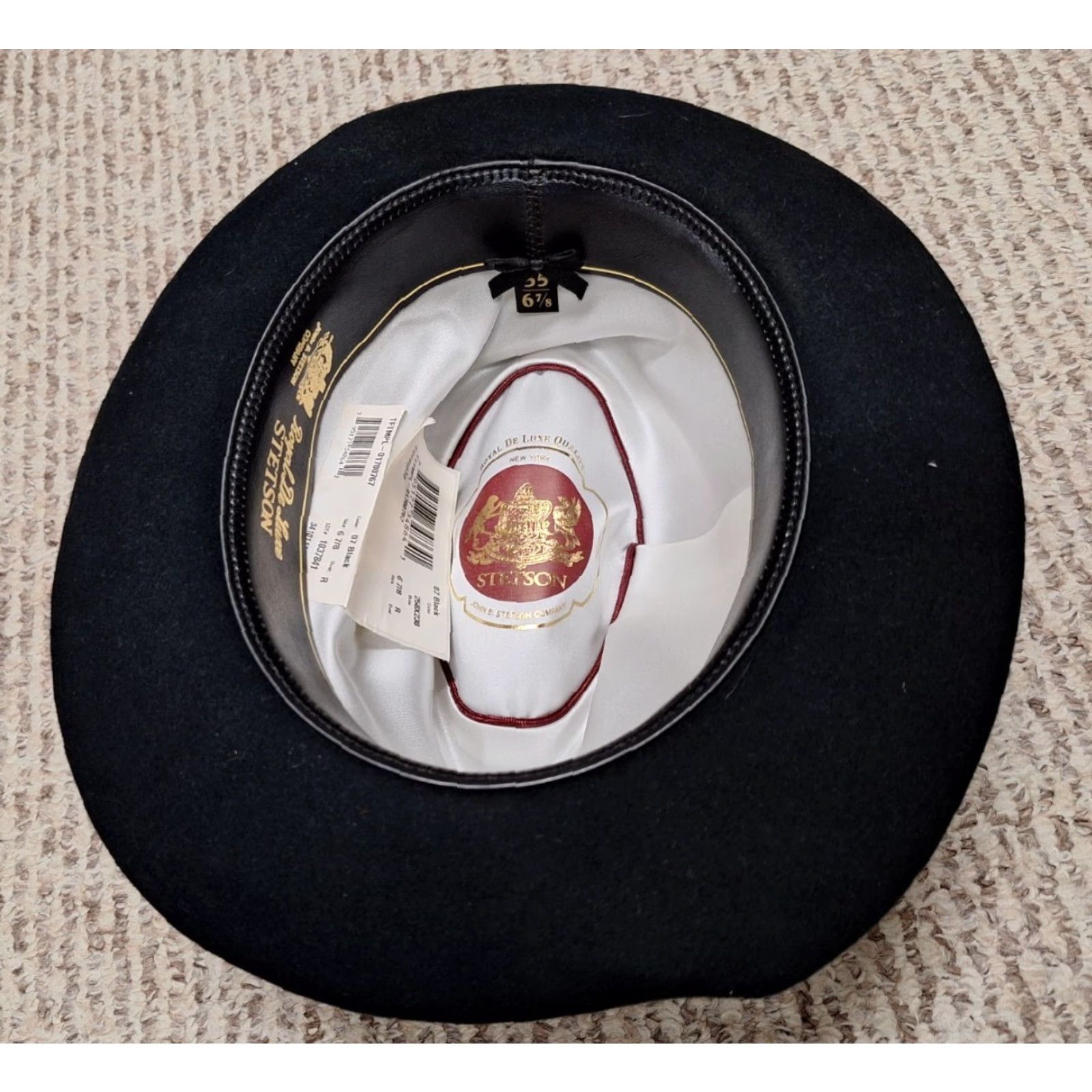 Stetson VINTAGE Stetson Fedora Black 6 7/8" 55 Royal Deluxe 6 7/8" Fedora Mens Black Size ONE SIZE - 6 Thumbnail