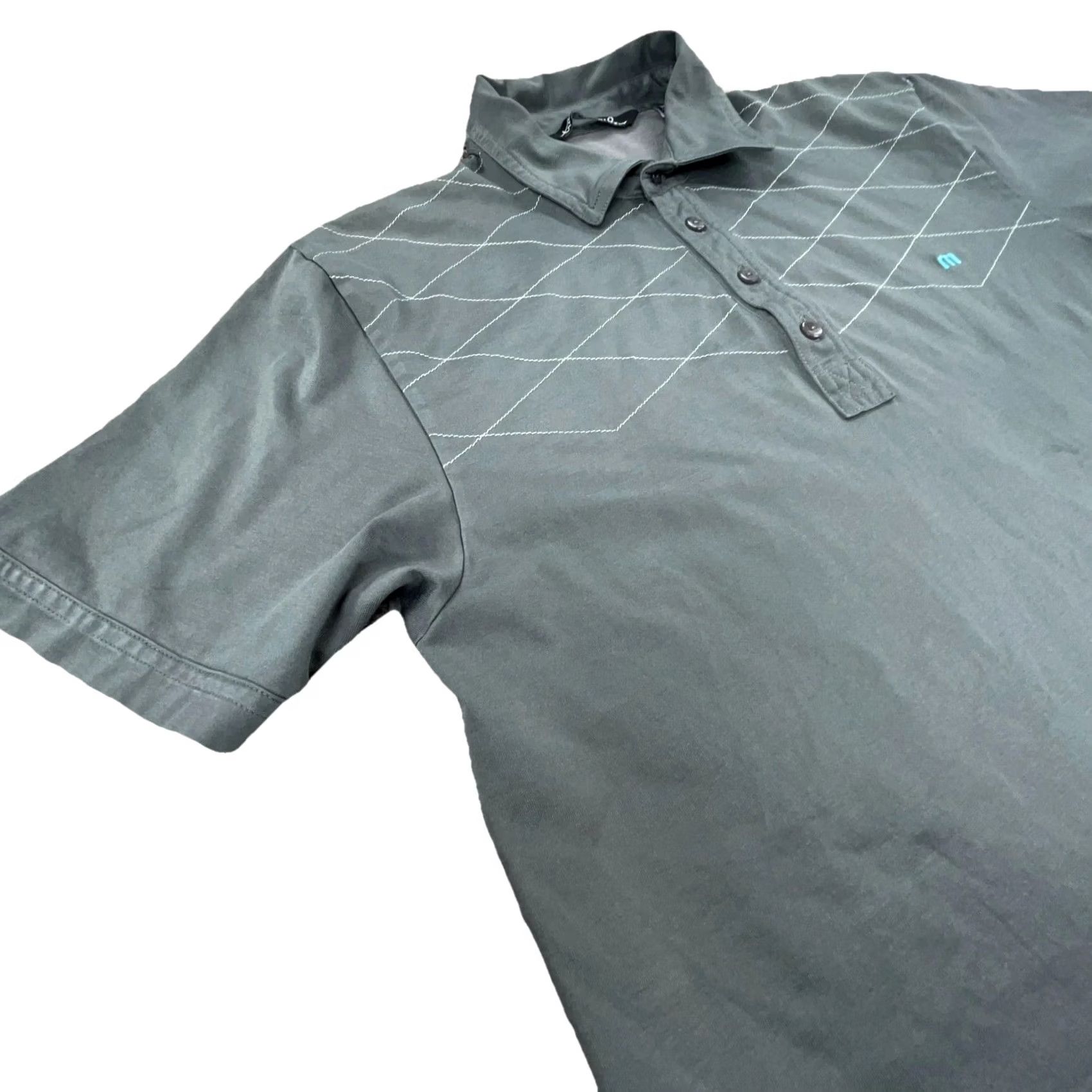 TravisMathew Travis Mathew Polo Shirt Men Medium Gray Pima Soft Performance Golf Tennis Adult Size US M / EU 48-50 / 2 - 4 Thumbnail
