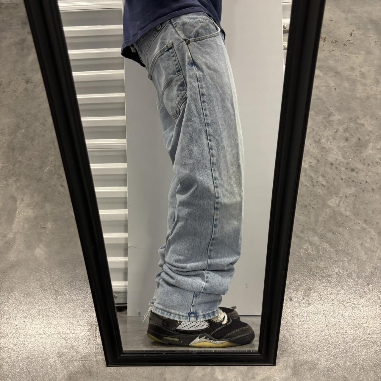 Japanese Brand × Vintage Crazy Vintage Y2K/2000s Grunge Light Wash Distressed Essential Denim Jeans! Size US 36 / EU 52 - 2 Thumbnail