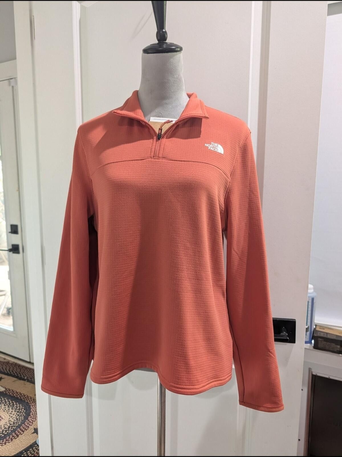 The North Face The North Face Women's Pullover Quarter-Zip Sweater - Rust Size L / US 10 / IT 46 - 2 Thumbnail