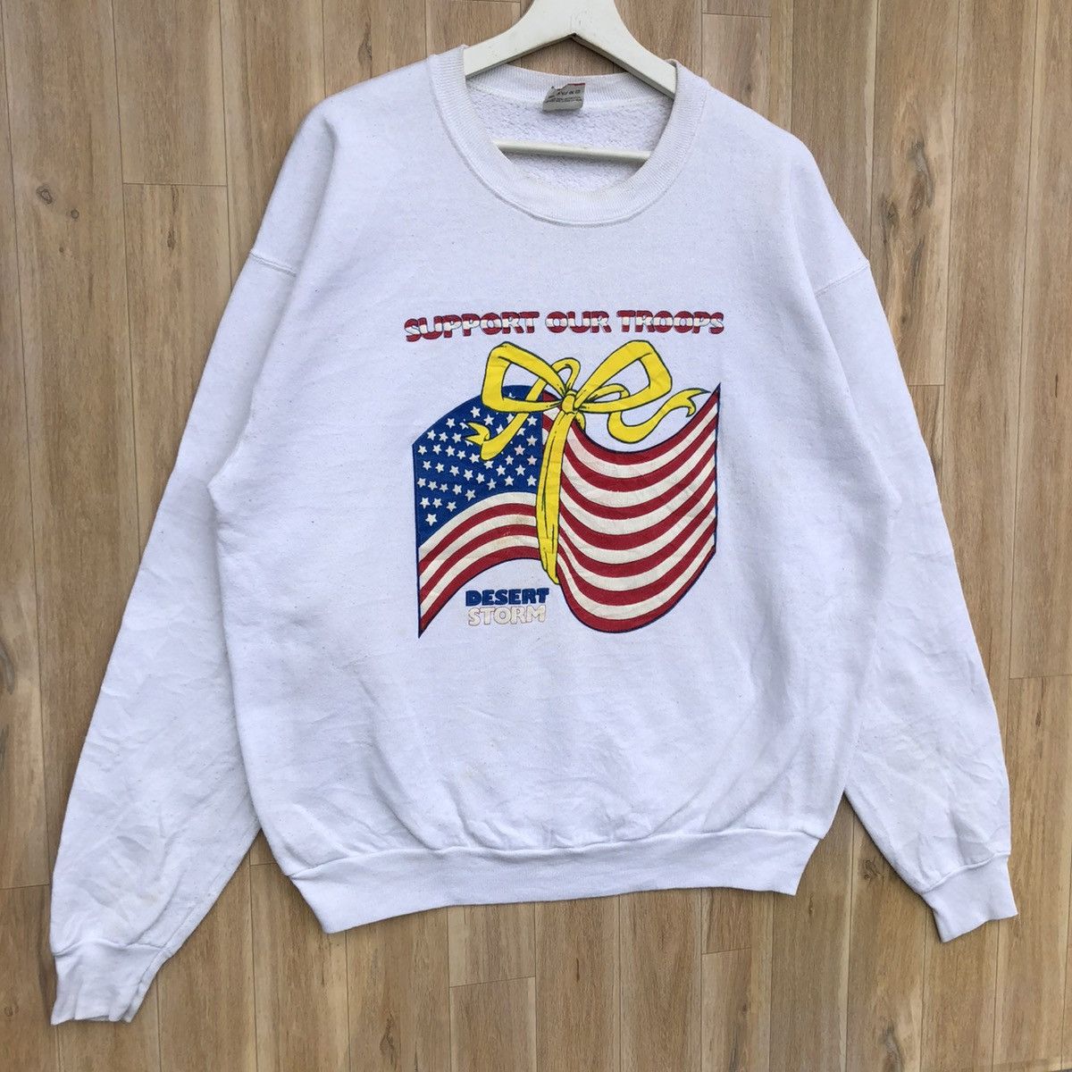Vintage Vintage Desert Storm Pullover Support our Troops Sweatshirt Size US XL / EU 56 / 4 - 2 Thumbnail