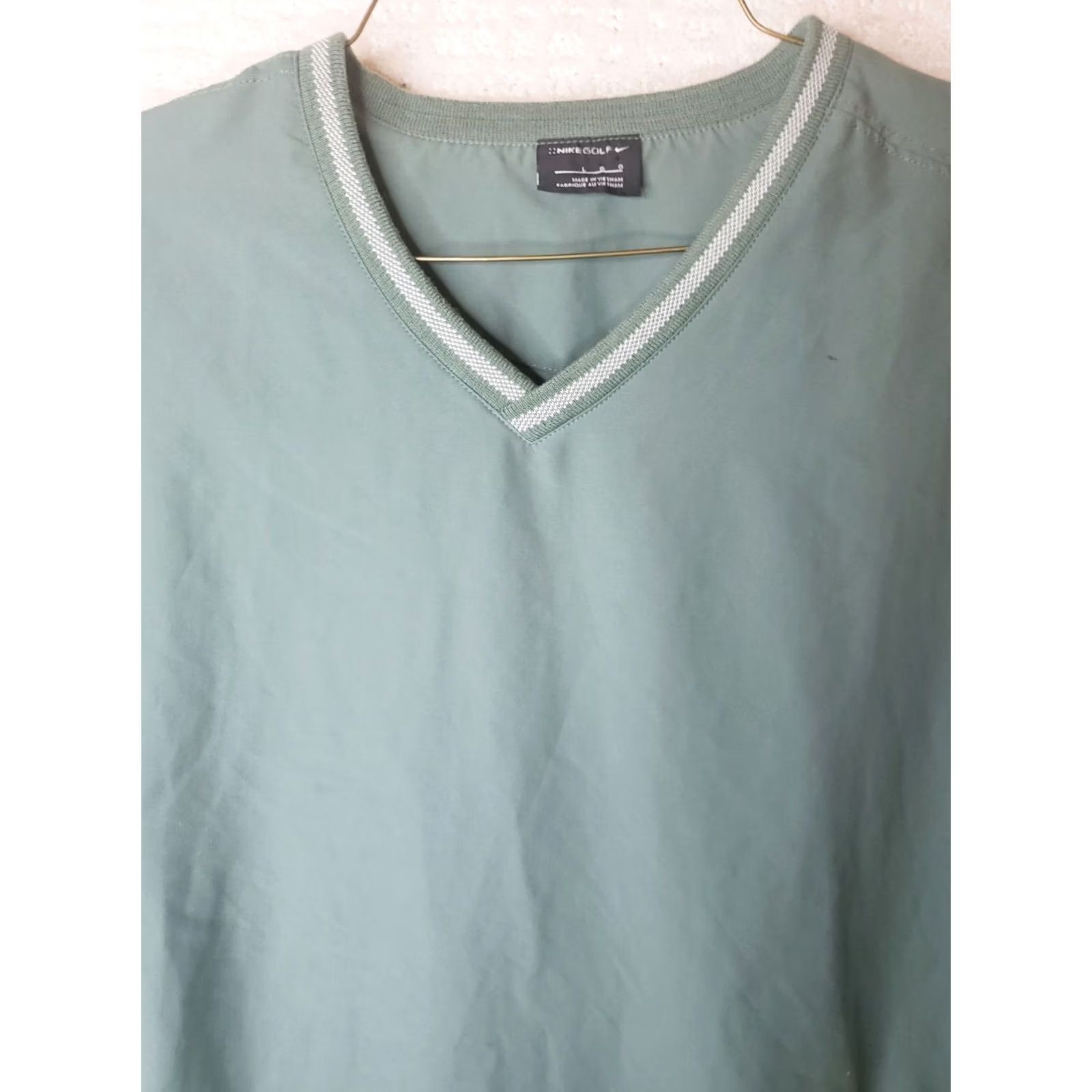 Nike Nike Golf Pullover Windbreaker Mens L Light Green Long Sleeve V-Neck Sweatshirt - Vintage Size US L / EU 52-54 / 3 - 3 Thumbnail