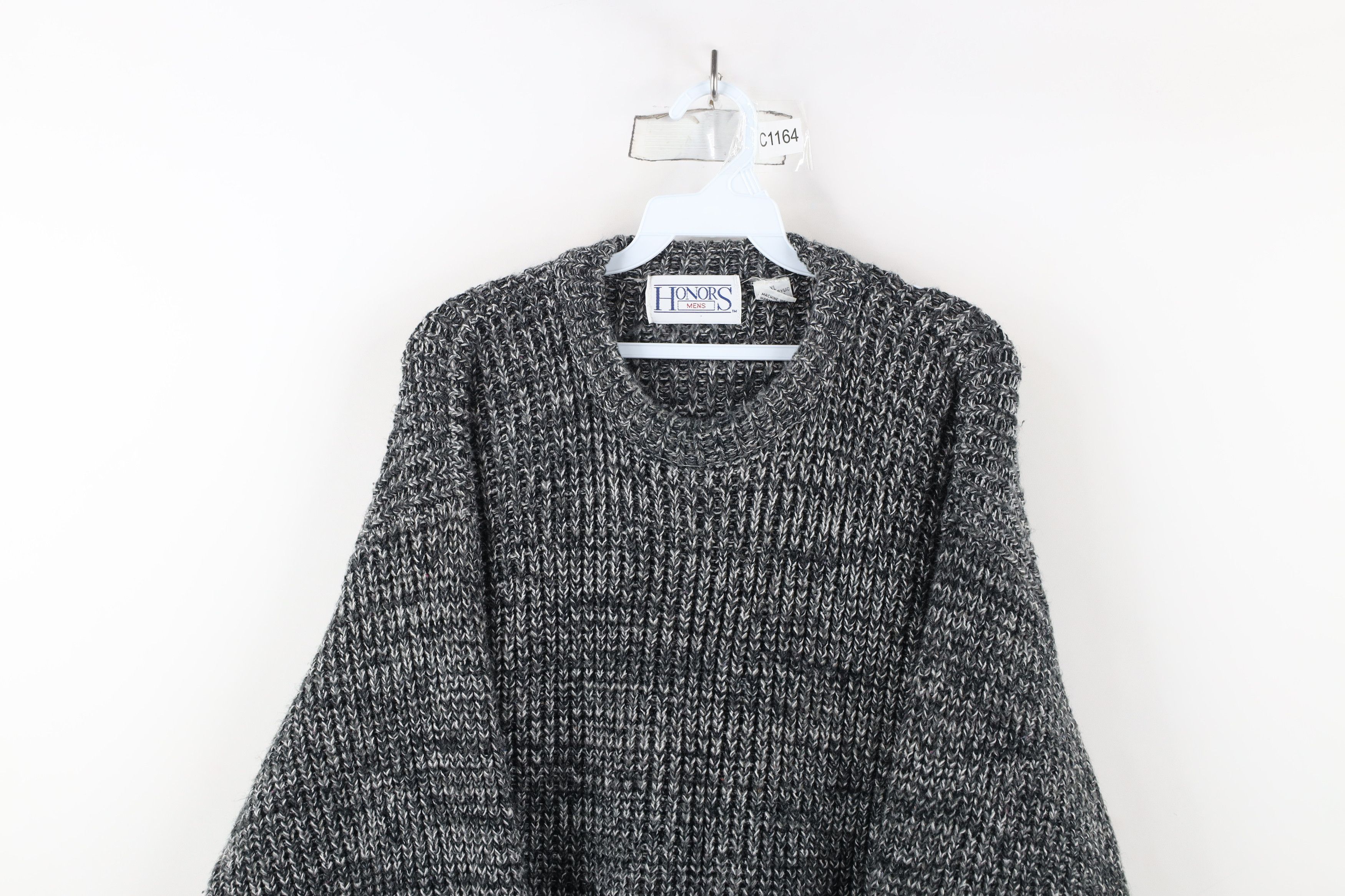 Vintage Vintage 90s Streetwear Chunky Ribbed Knit Crewneck Sweater Size US XL / EU 56 / 4 - 2 Thumbnail