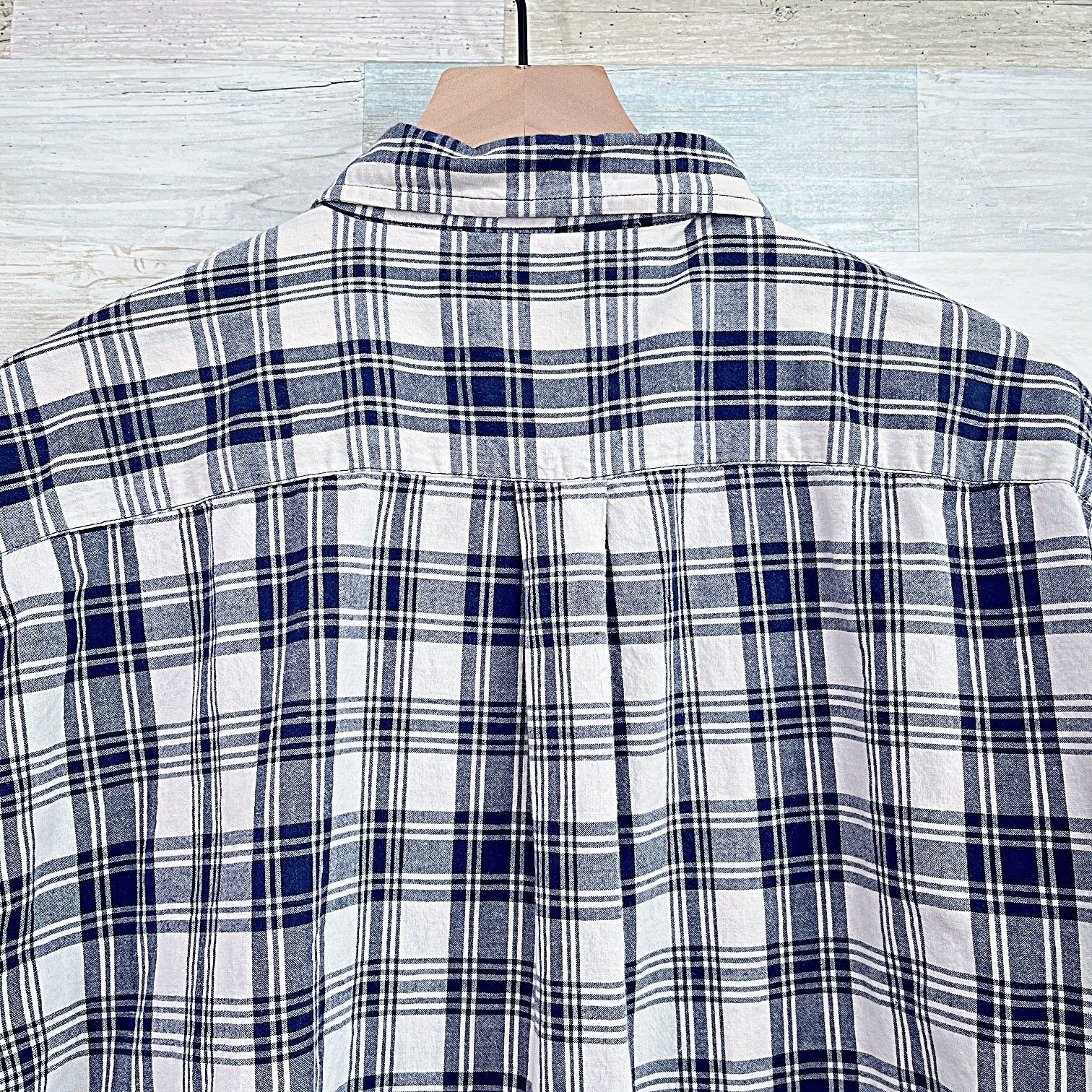Brooks Brothers Brooks Brothers Cotton Sport Shirt Blue White Plaid Mens XL Size US XL / EU 56 / 4 - 4 Thumbnail