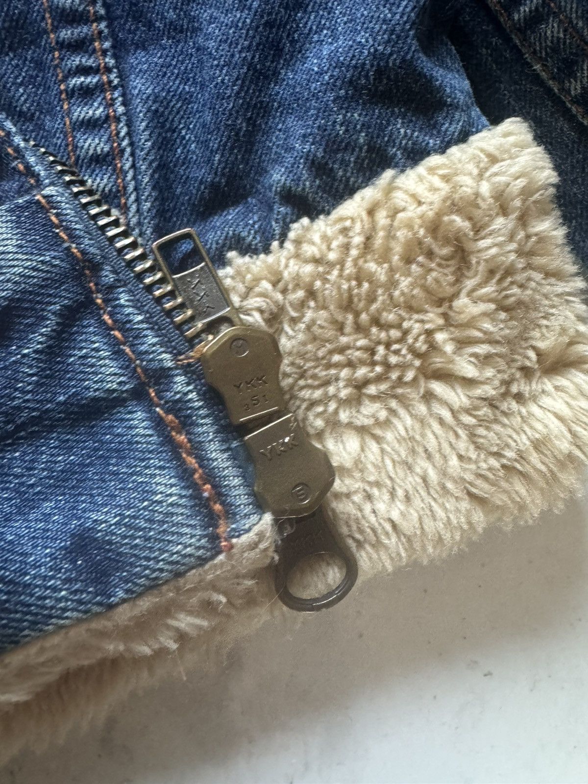 Levi's Levis vintage sherpa denim jeans jacket rare Size L / US 10 / IT 46 - 10 Thumbnail