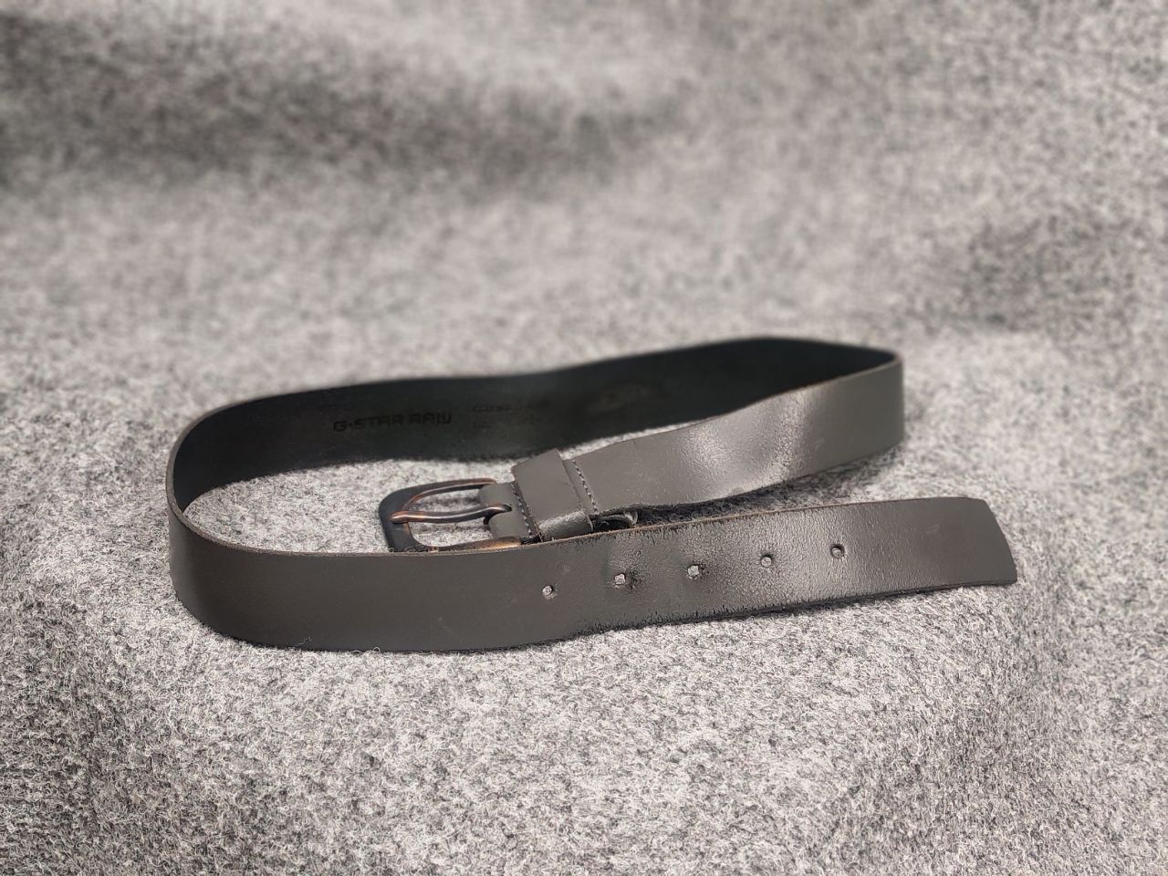 G-Star G Star raw Gray Leather Mini Logo Vintage Style Belt Y2K Size ONE SIZE - 15 Thumbnail