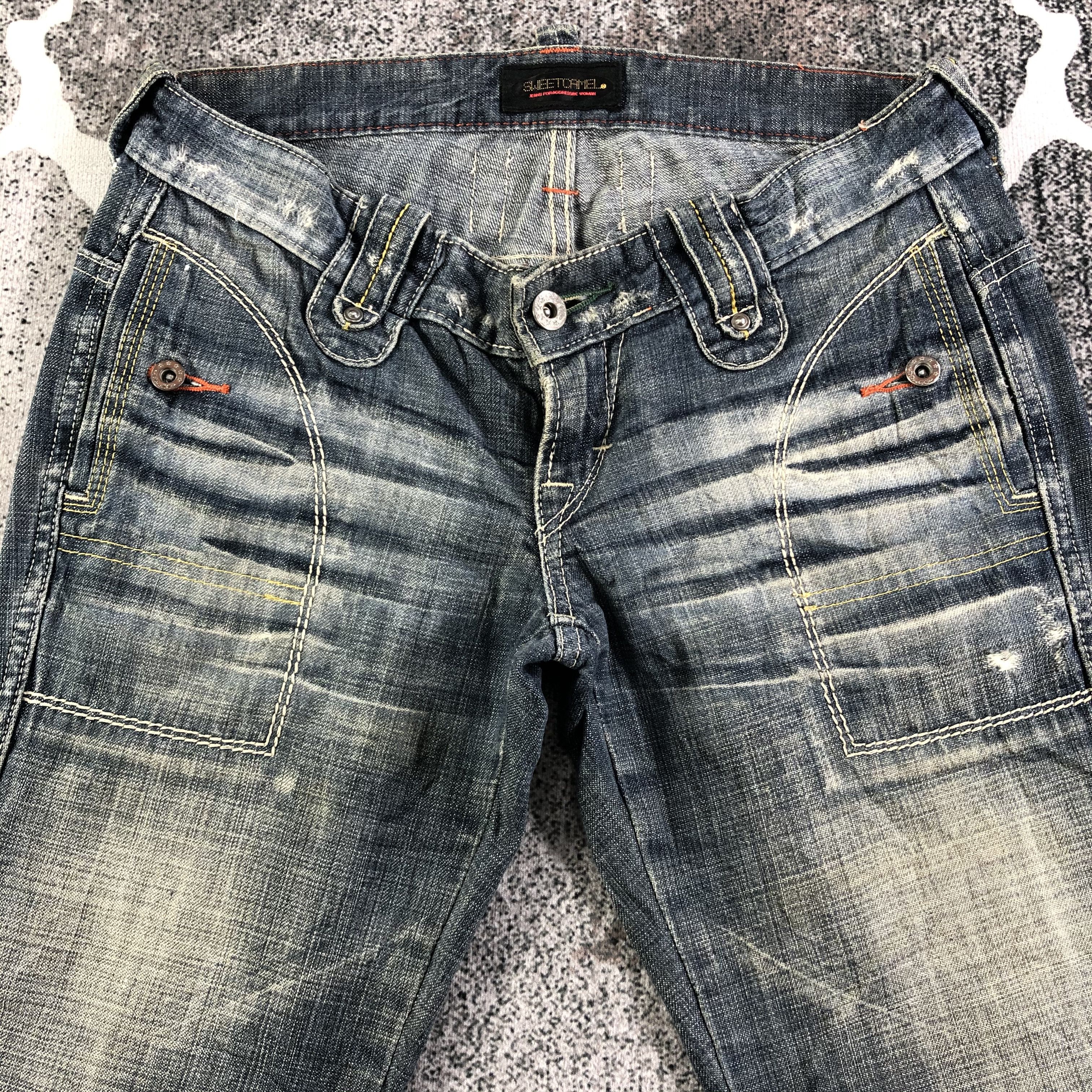 Japanese Brand Sweet Camel Faded Flared Jeans KJ2031 Size 30" / US 8 / IT 44 - 3 Thumbnail