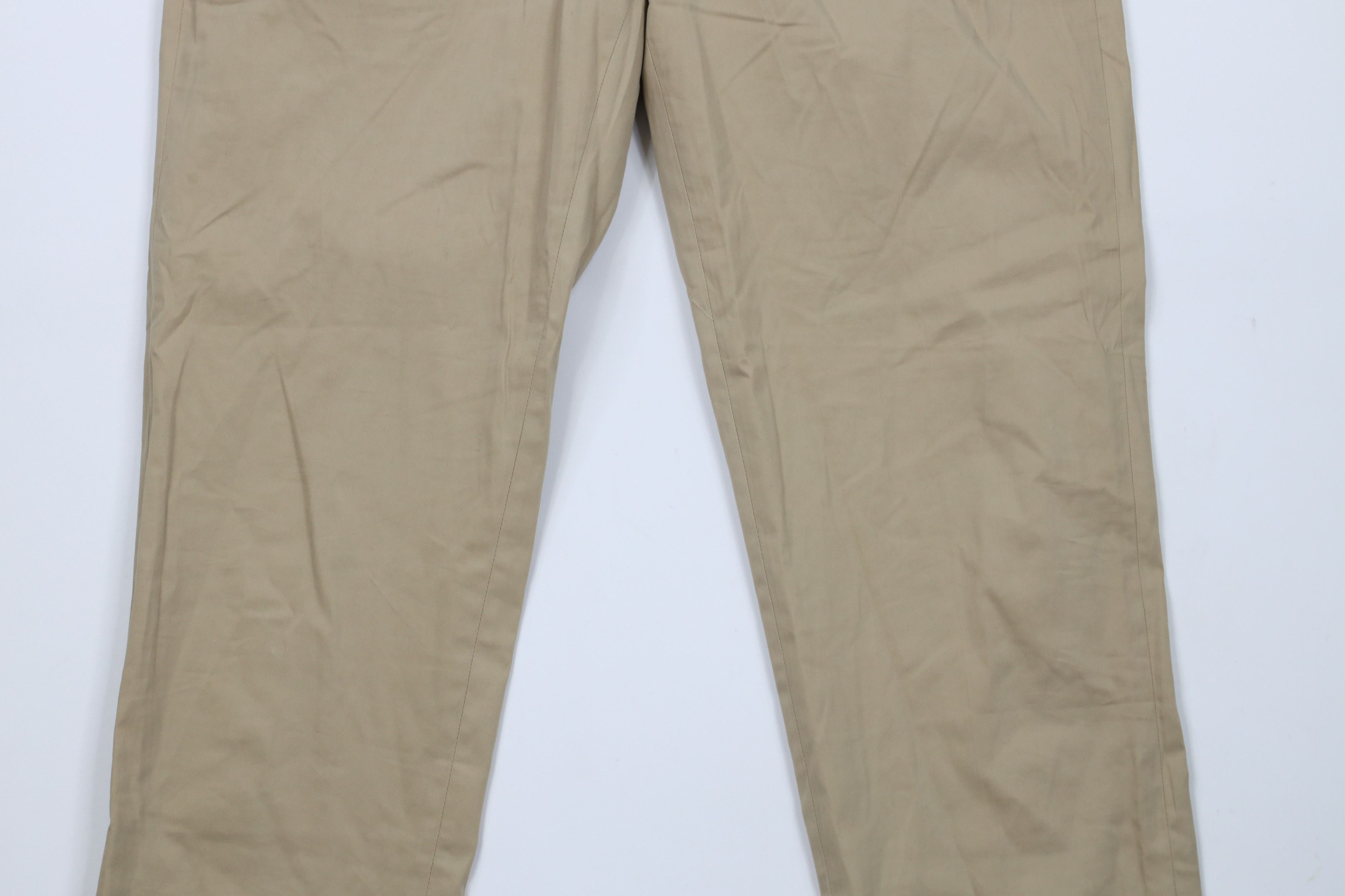 Express × Vintage Express Slim Fit Flat Front Chino Chinos Pants Beige Khaki Size US 31 - 3 Thumbnail