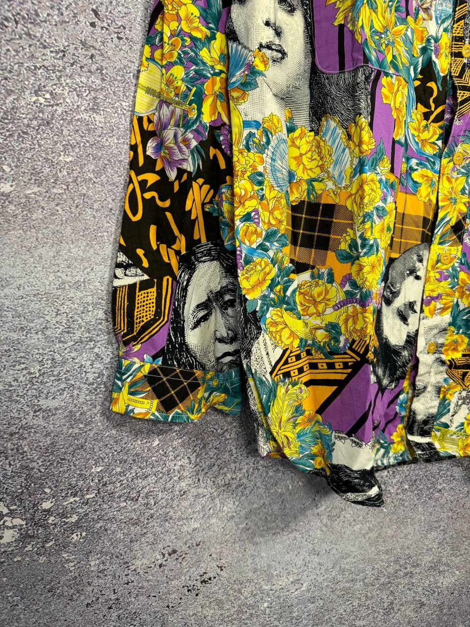 Designer × Moschino × Vintage Moschino Jeans Faces Shirt Men's Long Sleeve Shirt Vintage Size US L / EU 52-54 / 3 - 8 Thumbnail