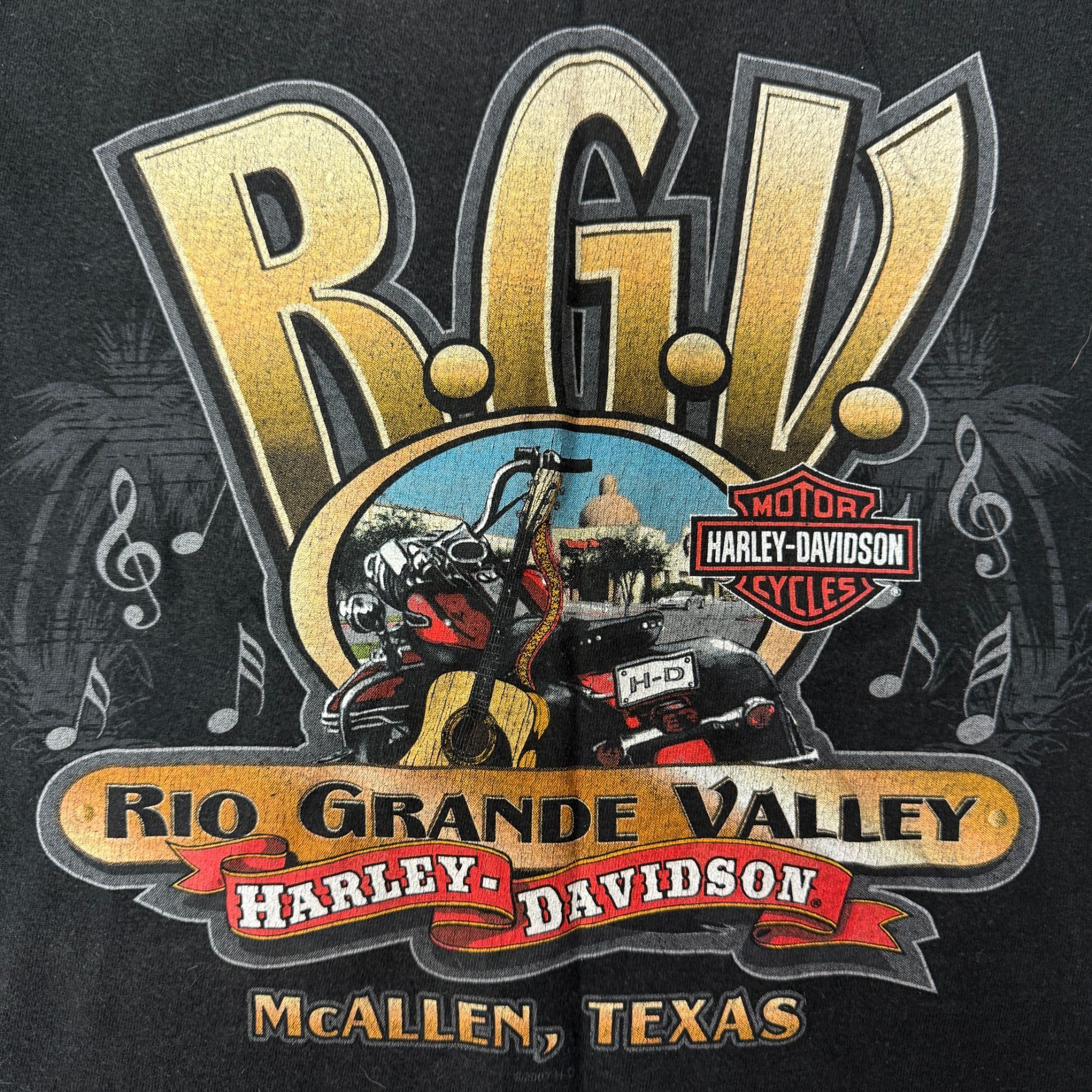 Harley Davidson H-D Motorcycle RGV I Got Mine RIO GRANDE Valley Texas Biker Size US L / EU 52-54 / 3 - 5 Thumbnail