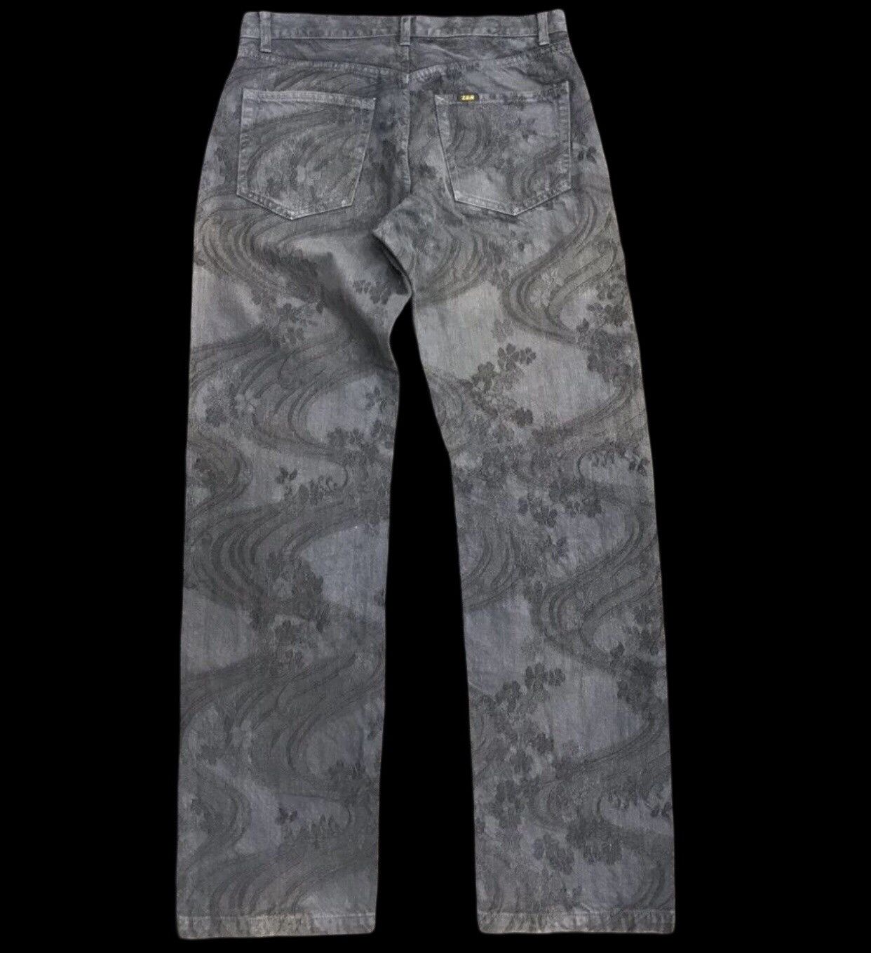 Japanese Brand Archival ZEN KYOTO Sakura Mural Jeans Size US 31 - 3 Thumbnail