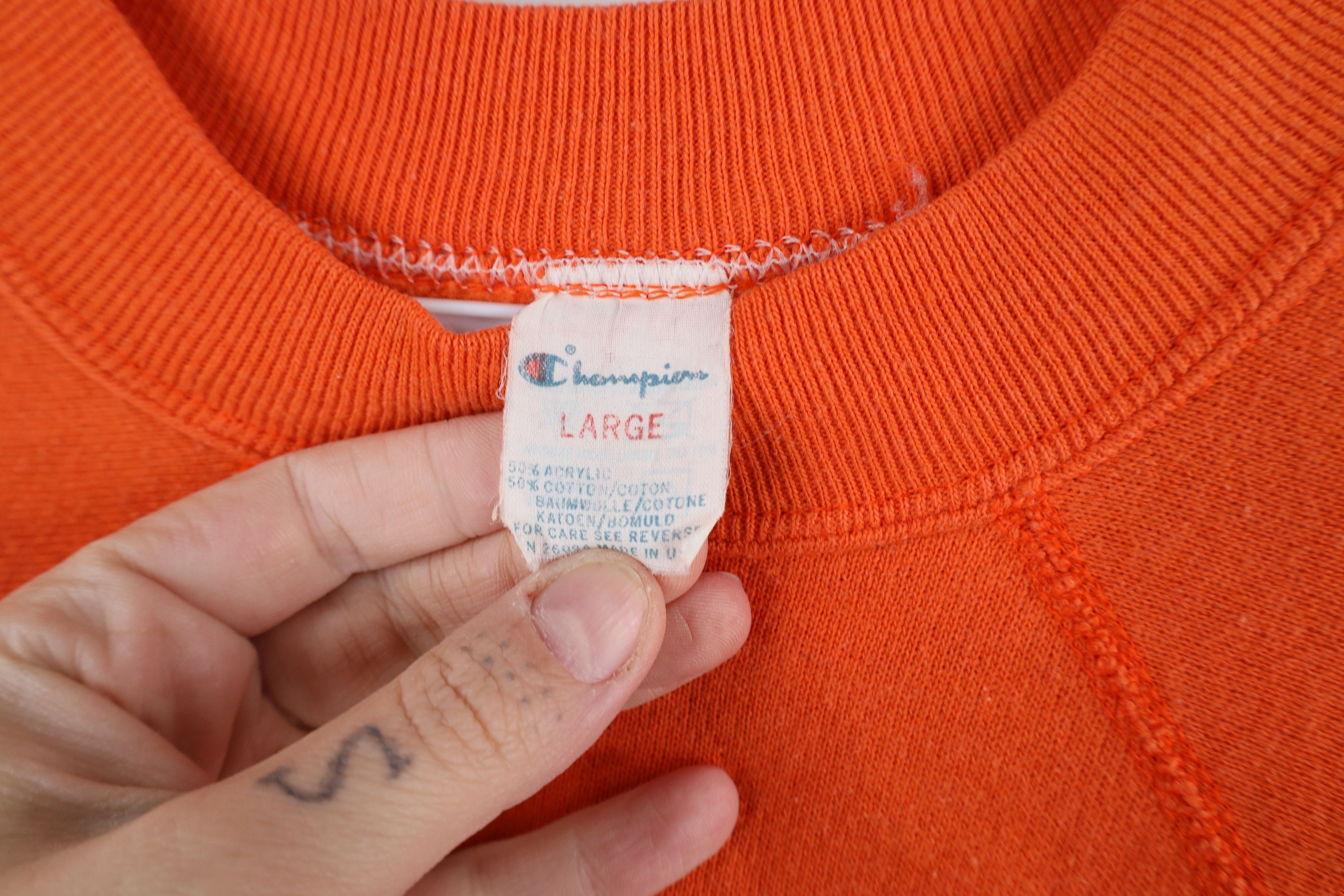 Champion × Vintage Vintage 80s Champion University of Tennessee Sweatshirt Size L / US 10 / IT 46 - 7 Thumbnail