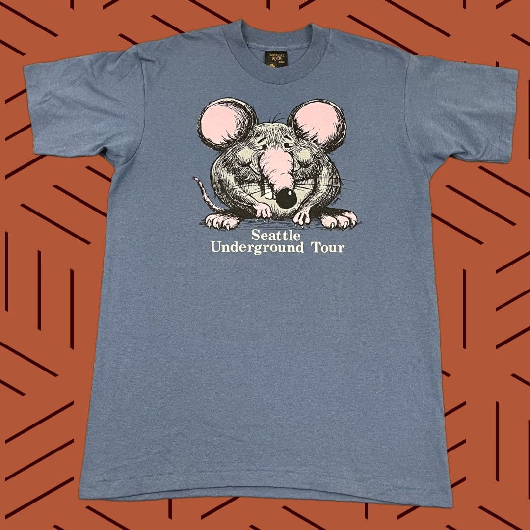 Vintage VINTAGE Seattle WA Underground Tours Shirt Mens L Blue Graphic Print 90s Logo Tennessee River Size US L / EU 52-54 / 3 - 1 Thumbnail