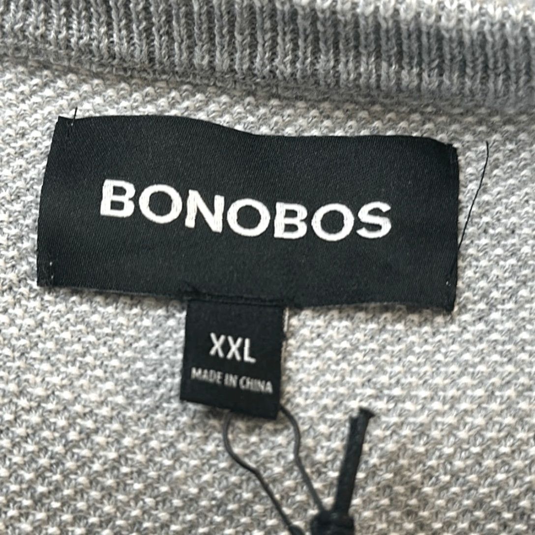 Bonobos Bonobos Mens Henley Thermal Sweater Waffle-Knit Pullover XXL NEW Gray Red Crewneck Mens Size US XXL / EU 58 / 5 - 6 Thumbnail