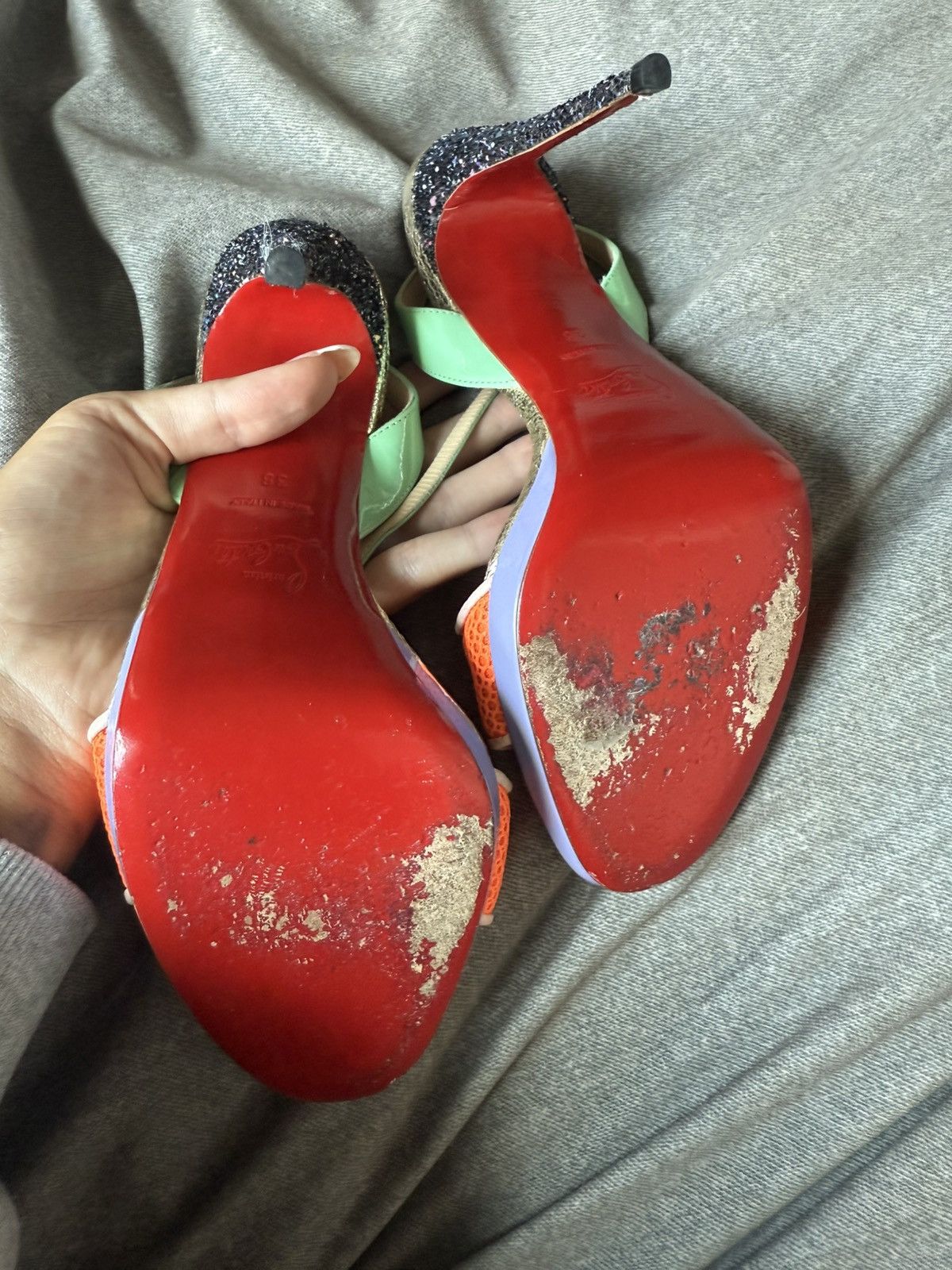 Christian Louboutin Platform Christian Louboutin Sandals Size US 8 / IT 38 - 4 Thumbnail