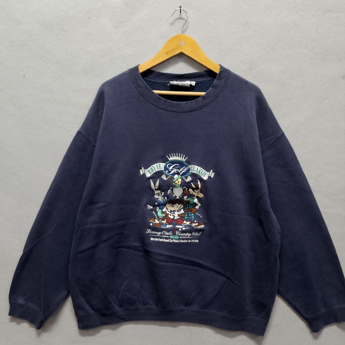Warner Bros Vintage 1995 Warner Bros Sweatshirt Royal Golf Classic Size US XL / EU 56 / 4 - 1 Thumbnail
