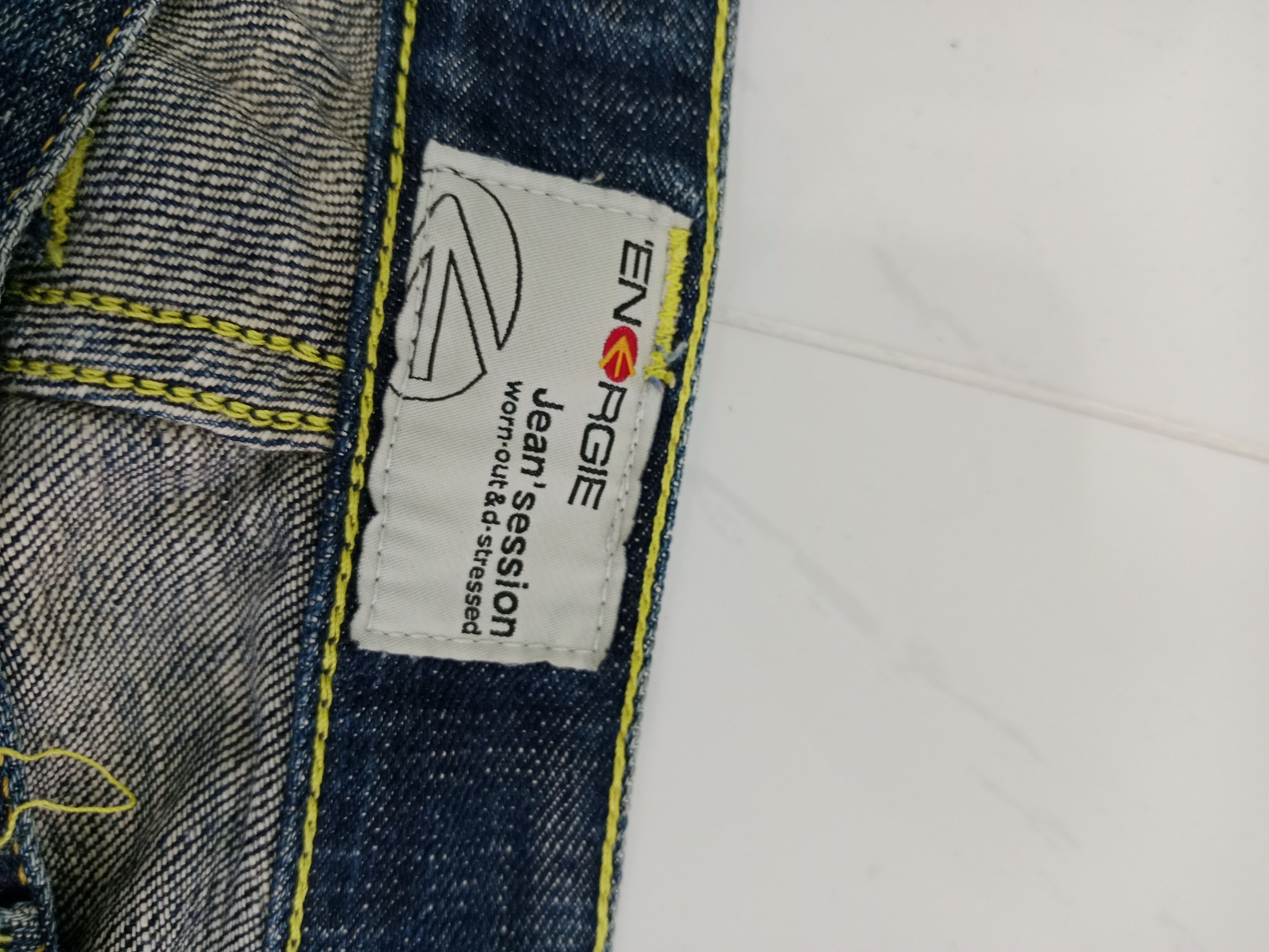 Energie ENERGIE Distressed Jean's Blue Denim Fly Button Size US 33 - 12 Thumbnail