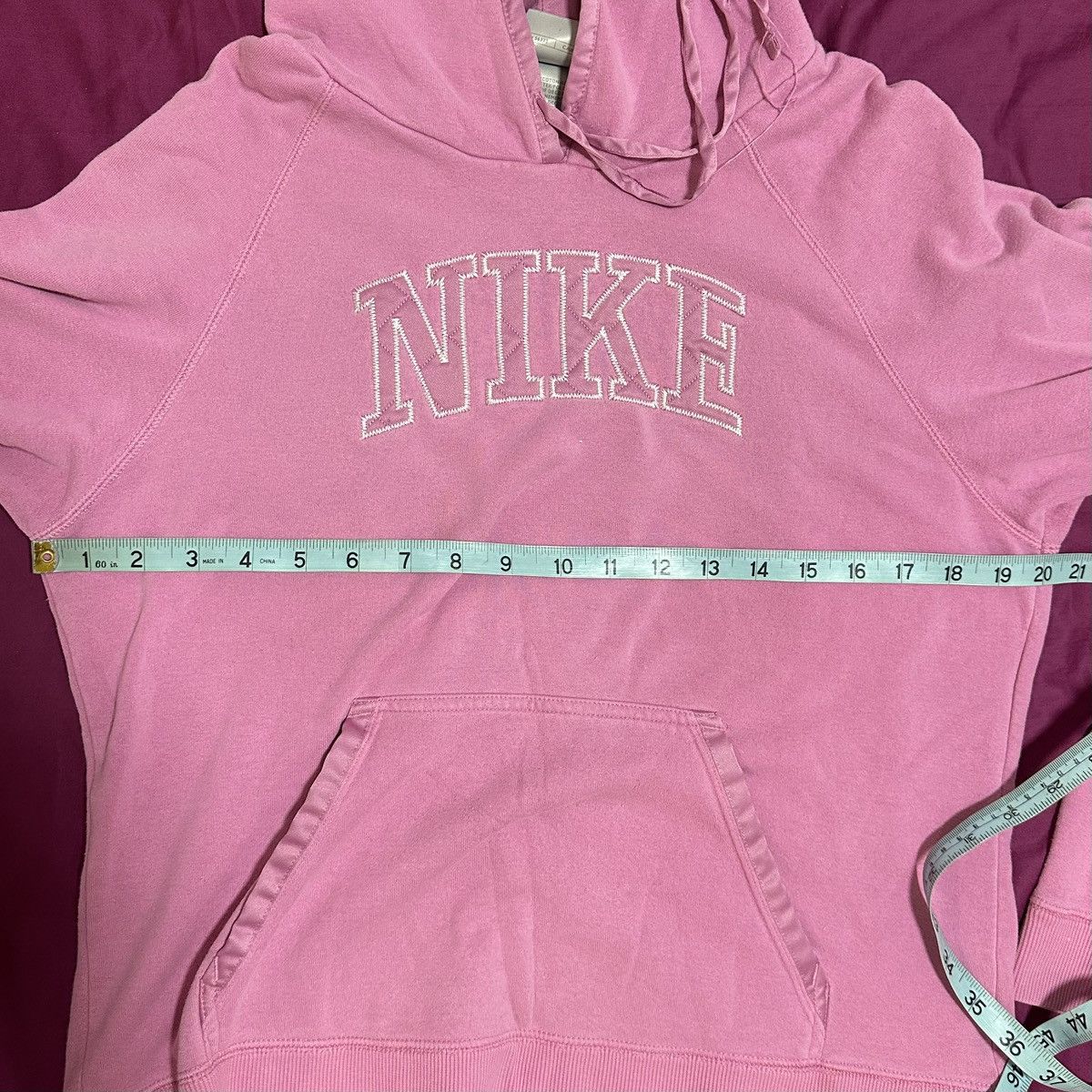 Nike × Vintage Vintage Nike Hoodie Sweatshirt Pink Satin Size L / US 10 / IT 46 - 7 Thumbnail
