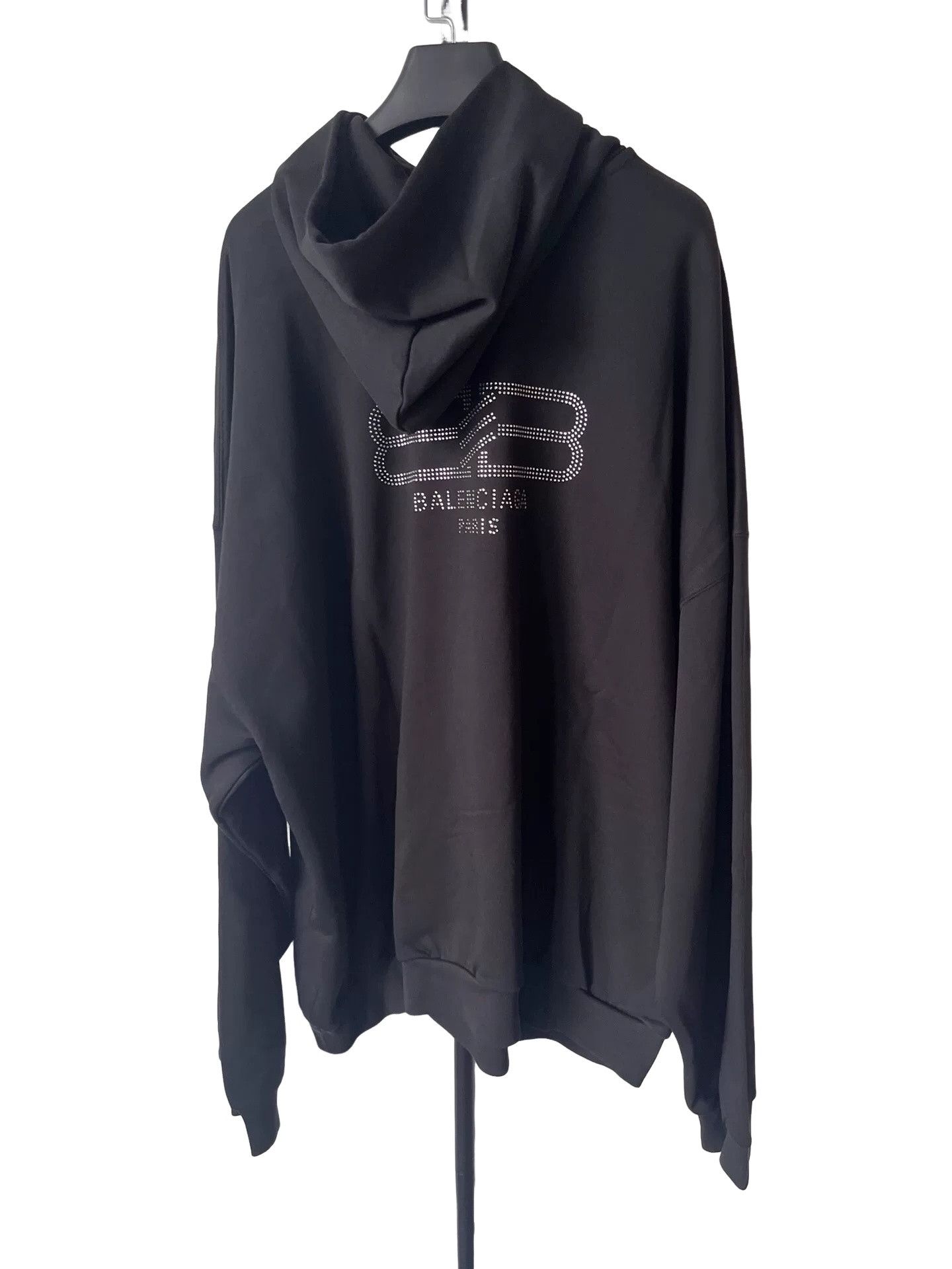 Balenciaga Balenciaga Rhinestone Logo Hoodie Size 4 Size US XL / EU 56 / 4 - 1 Thumbnail