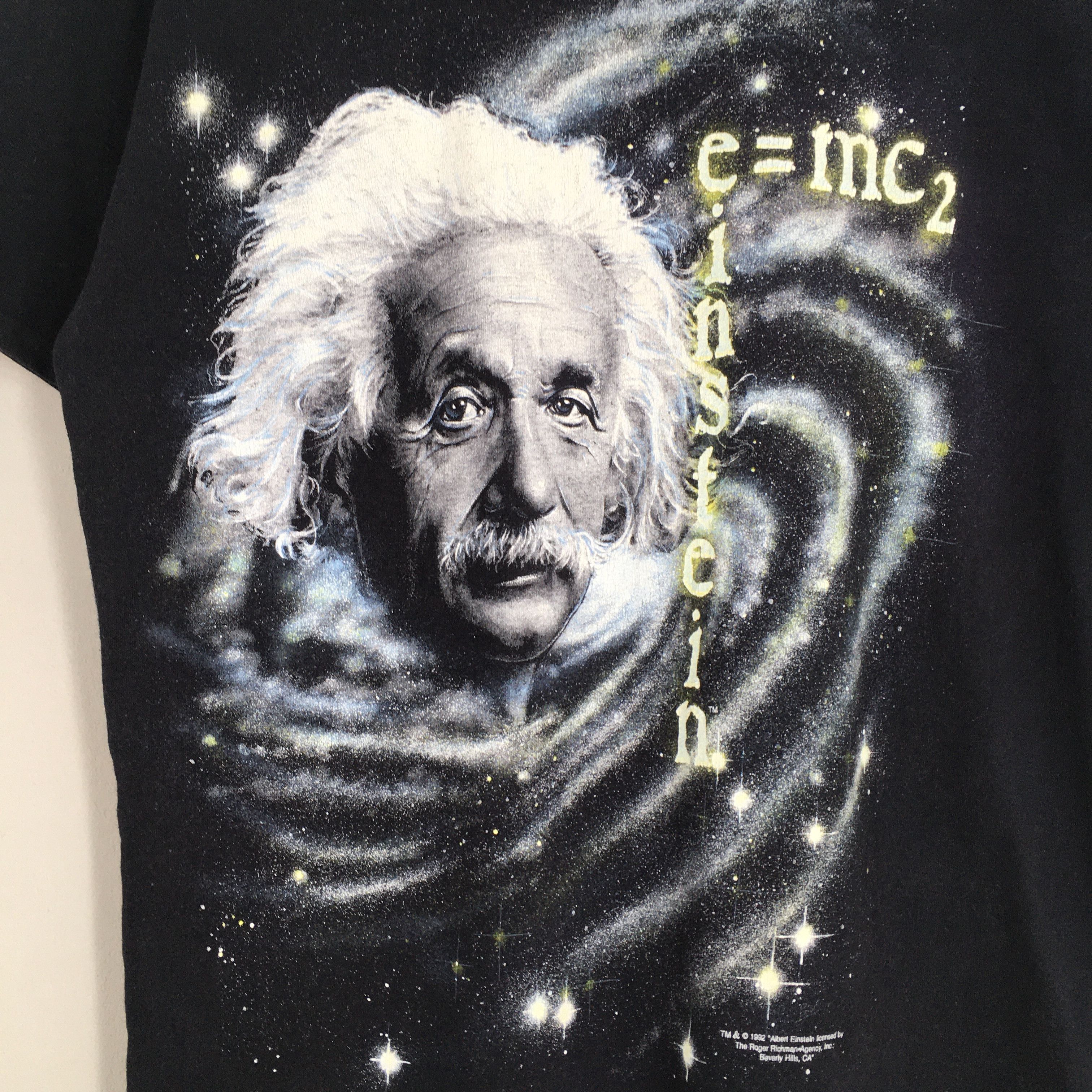 Arts & Science × Vintage Vintage 90's Albert Einstein Genius Black T shirt Medium Size US M / EU 48-50 / 2 - 4 Thumbnail