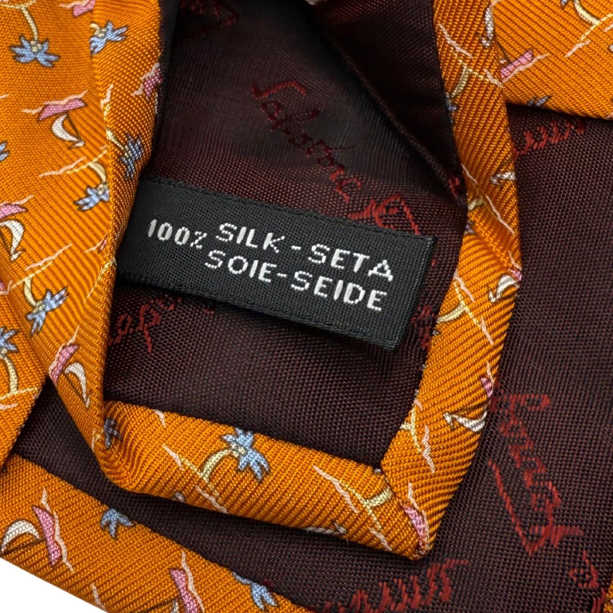 Salvatore Ferragamo Salvatore Ferragamo Silk Tie,Orange, Made in Italy, Like New Size ONE SIZE - 5 Thumbnail