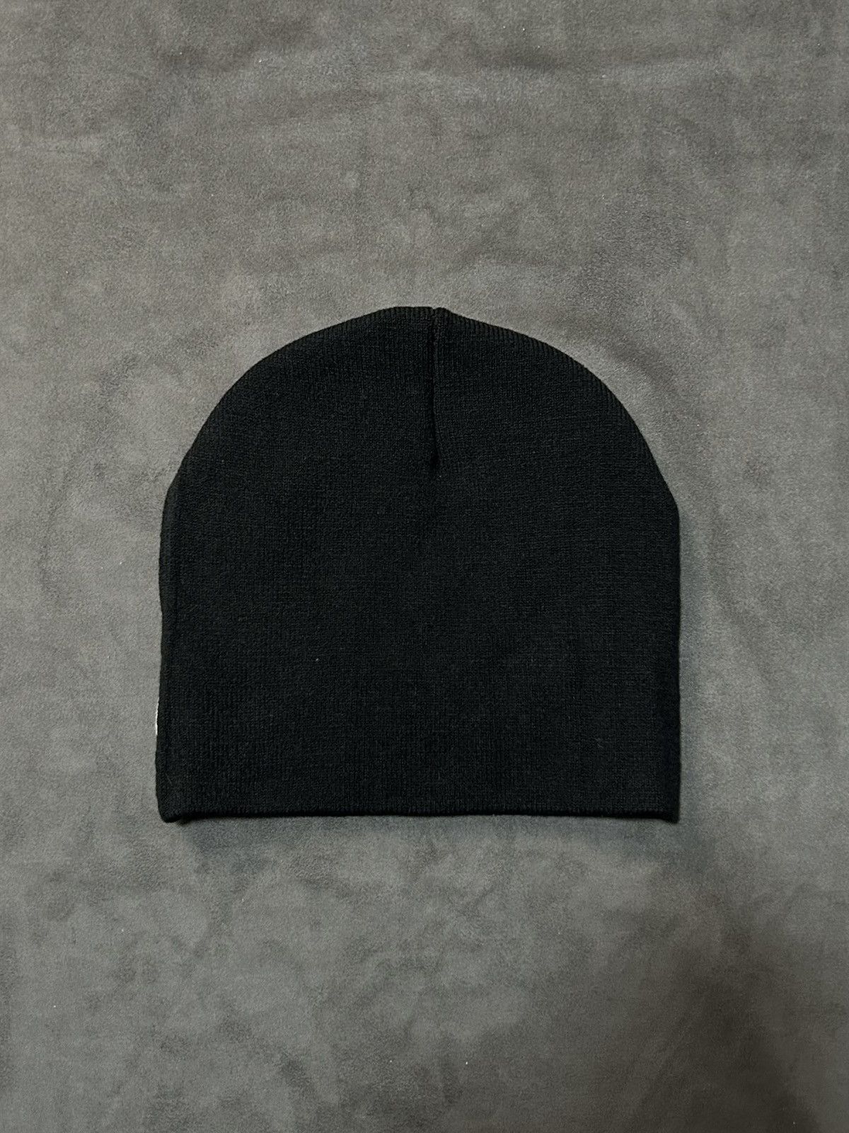 Japanese Brand Rare Chunky Graphic No Cuff Knit Black Beanie Hats OS Size ONE SIZE - 4 Thumbnail
