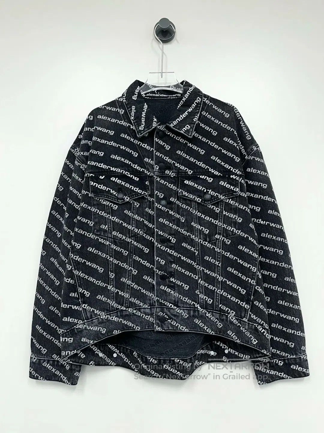 Alexander Wang Alexander Wang Black Denim Jacket with Bullet Print| Size US L / EU 52-54 / 3 - 1 Thumbnail