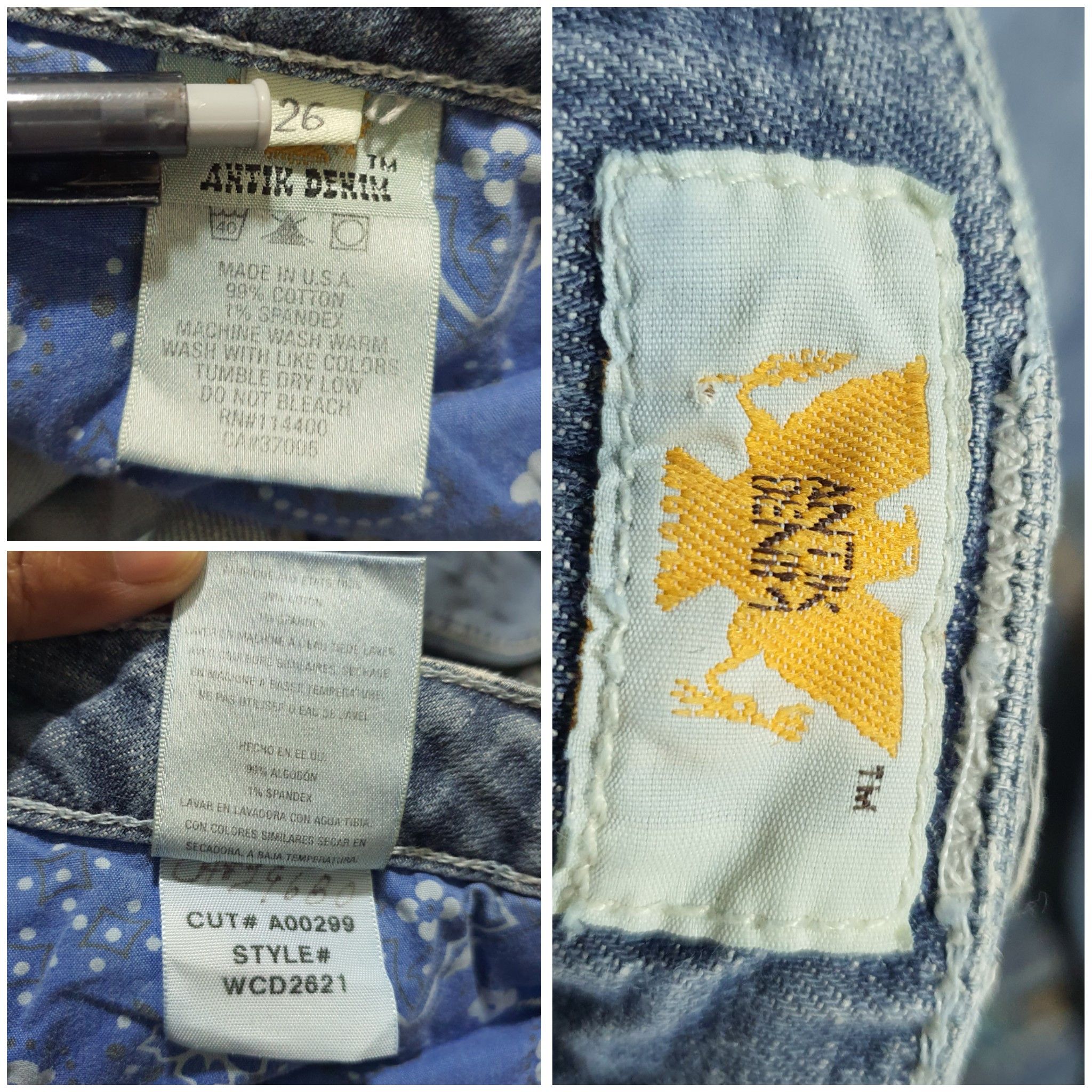 Antik Denim ANTIK DENIM USA 28”/41” LADIES BOOTCUT JEANS Size 28" / US 6 / IT 42 - 6 Thumbnail