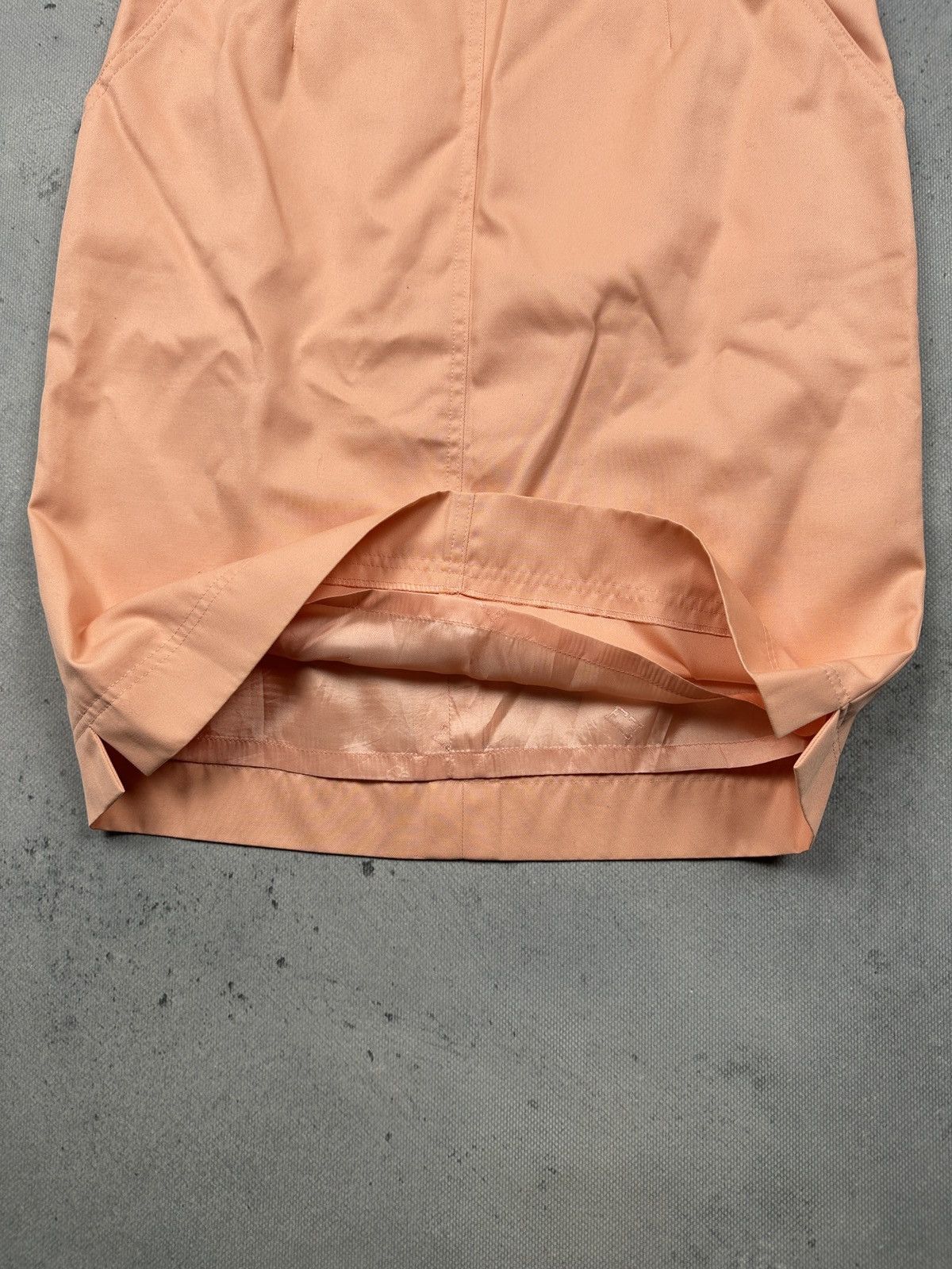 Escada Vintage Escada Peach Cotton Pencil Skirt Margaretha Ley Rare Size 28" / US 6 / IT 42 - 5 Thumbnail