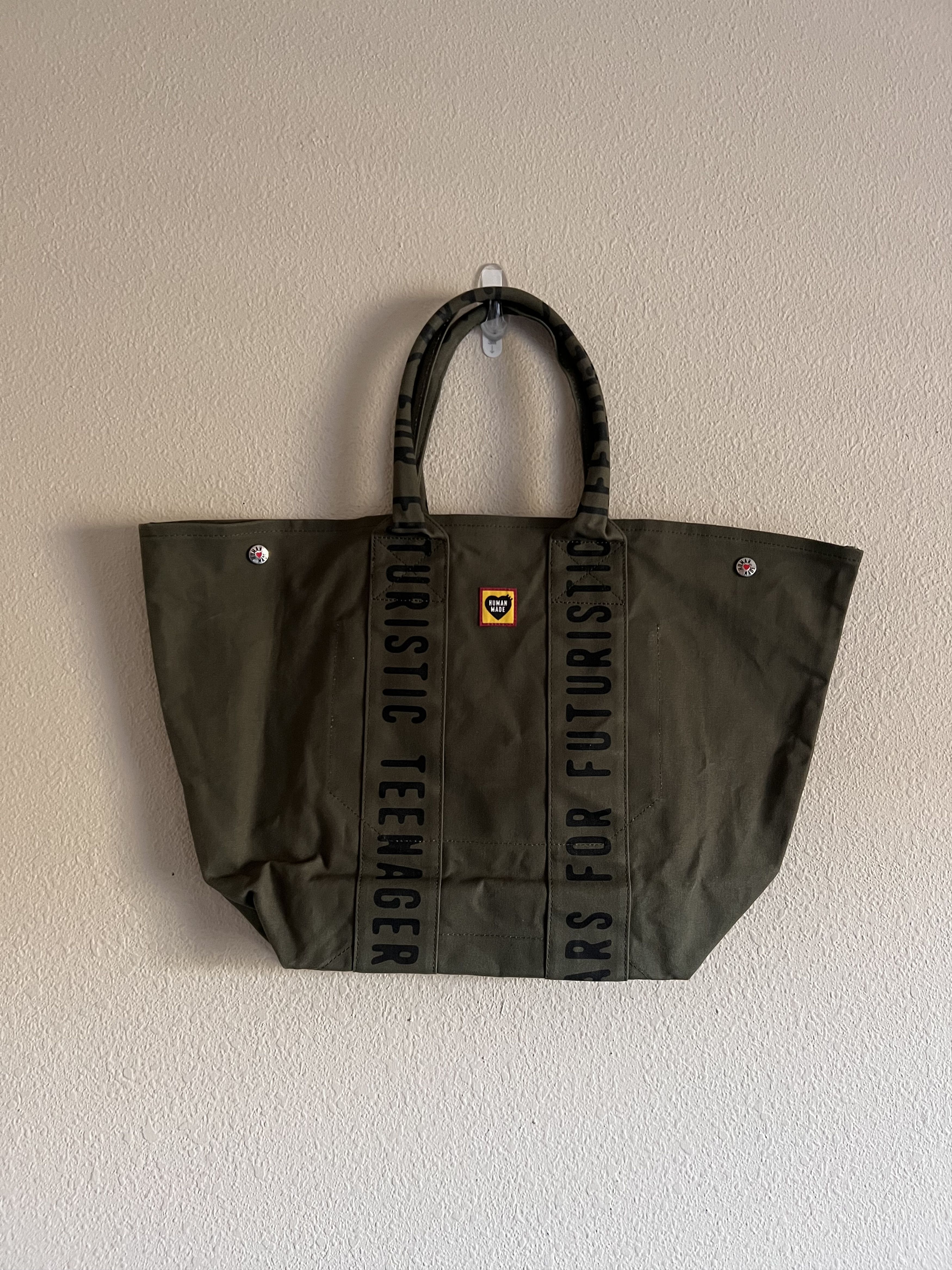 Human Made Large Carpenters Tote Bag In Olive Green, Men's