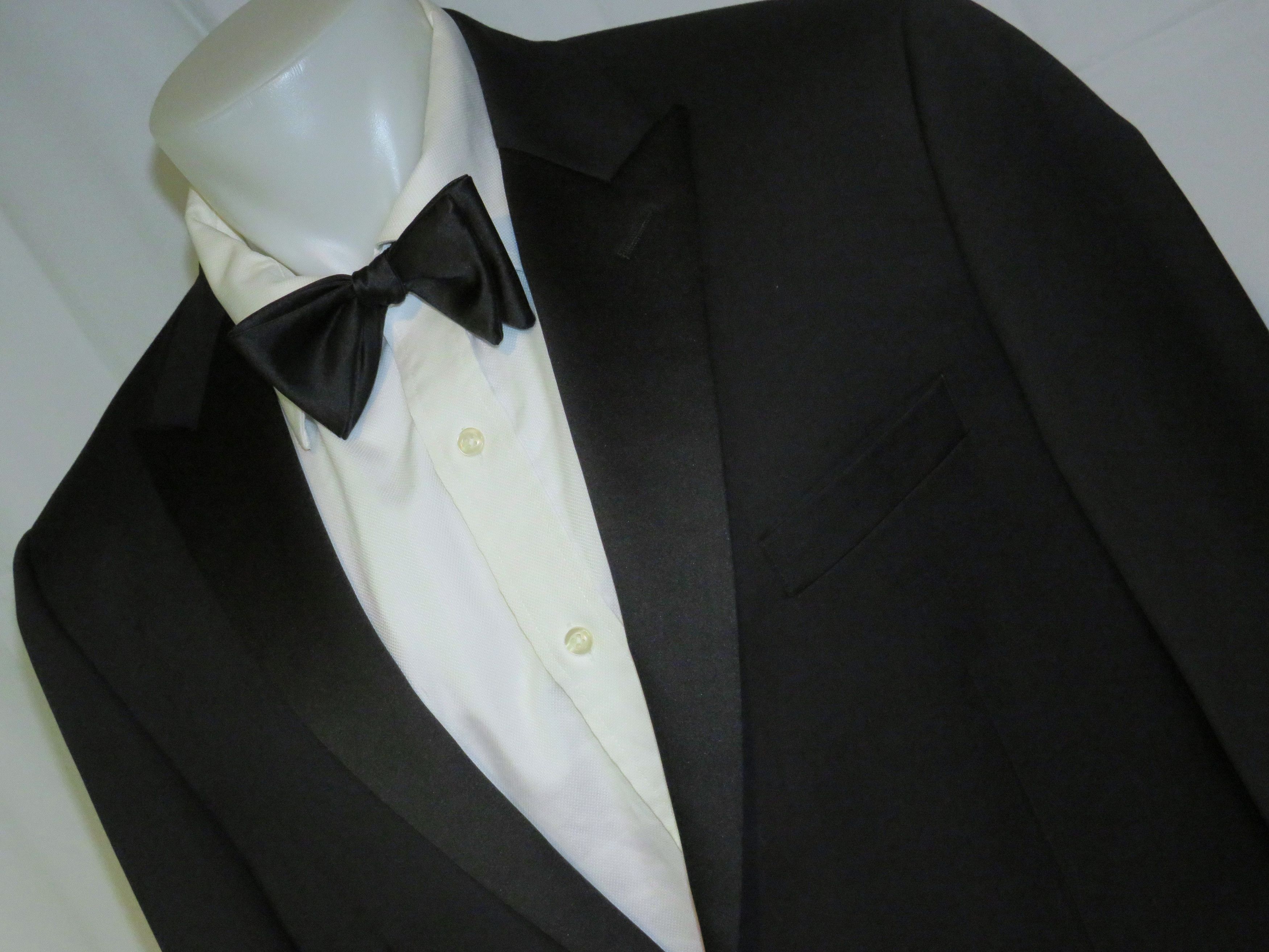 J.Crew Ludlow Tollegno Black Barathea Two Button Tuxedo Jacket 44R Size 44R - 4 Thumbnail